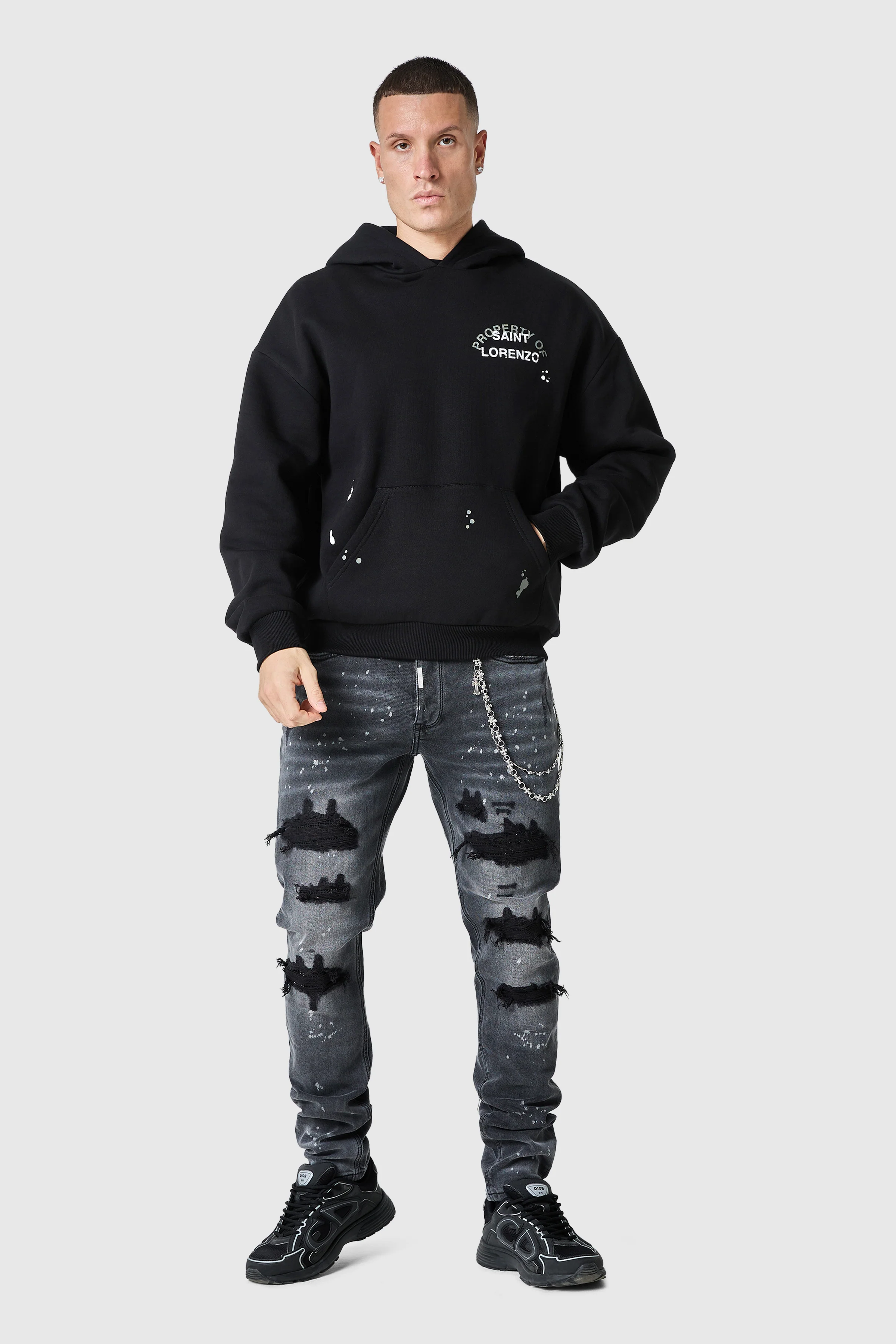 Diamante Slim Dillon Jean - Charcoal - Image 3