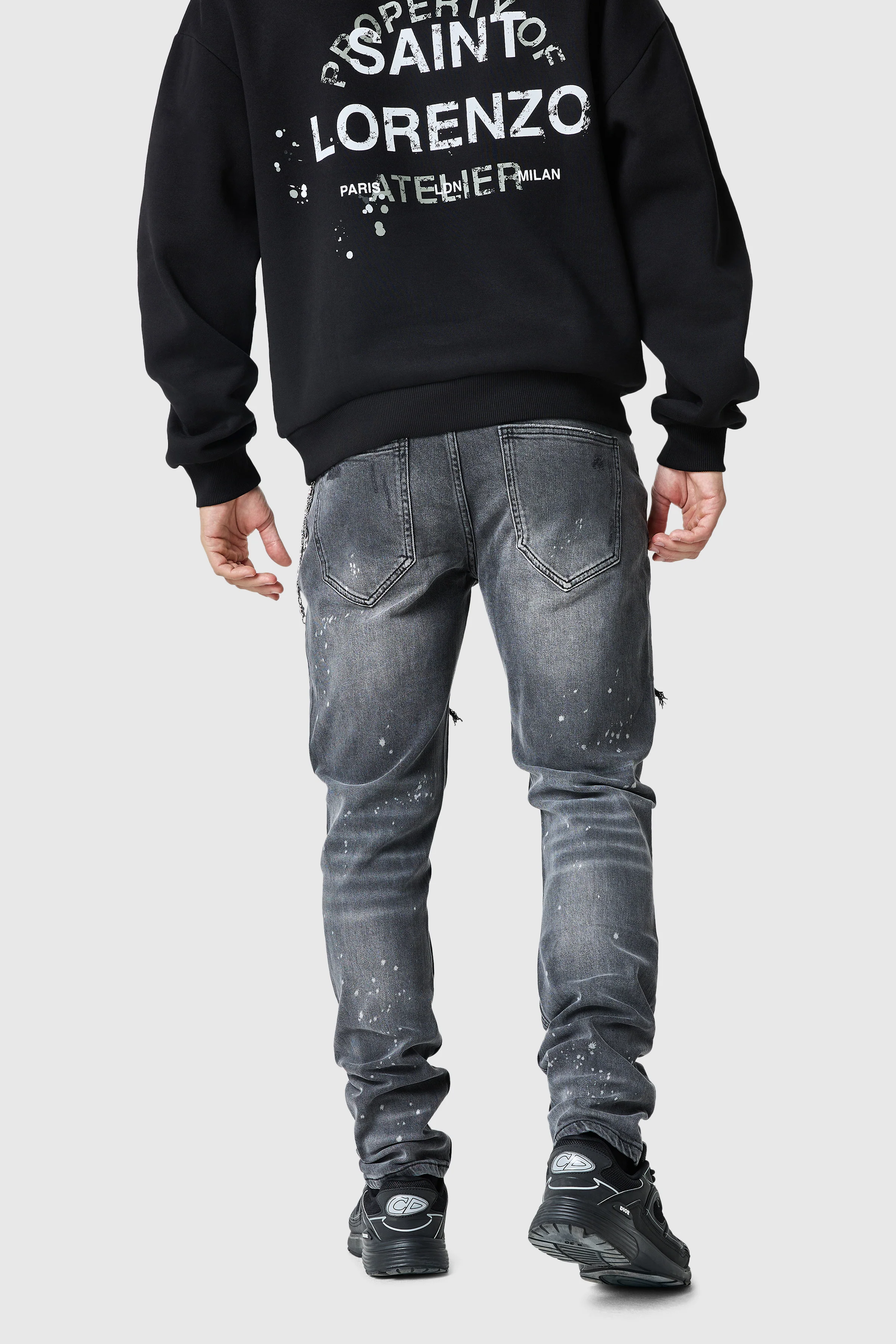 Diamante Slim Dillon Jean - Charcoal - Image 5