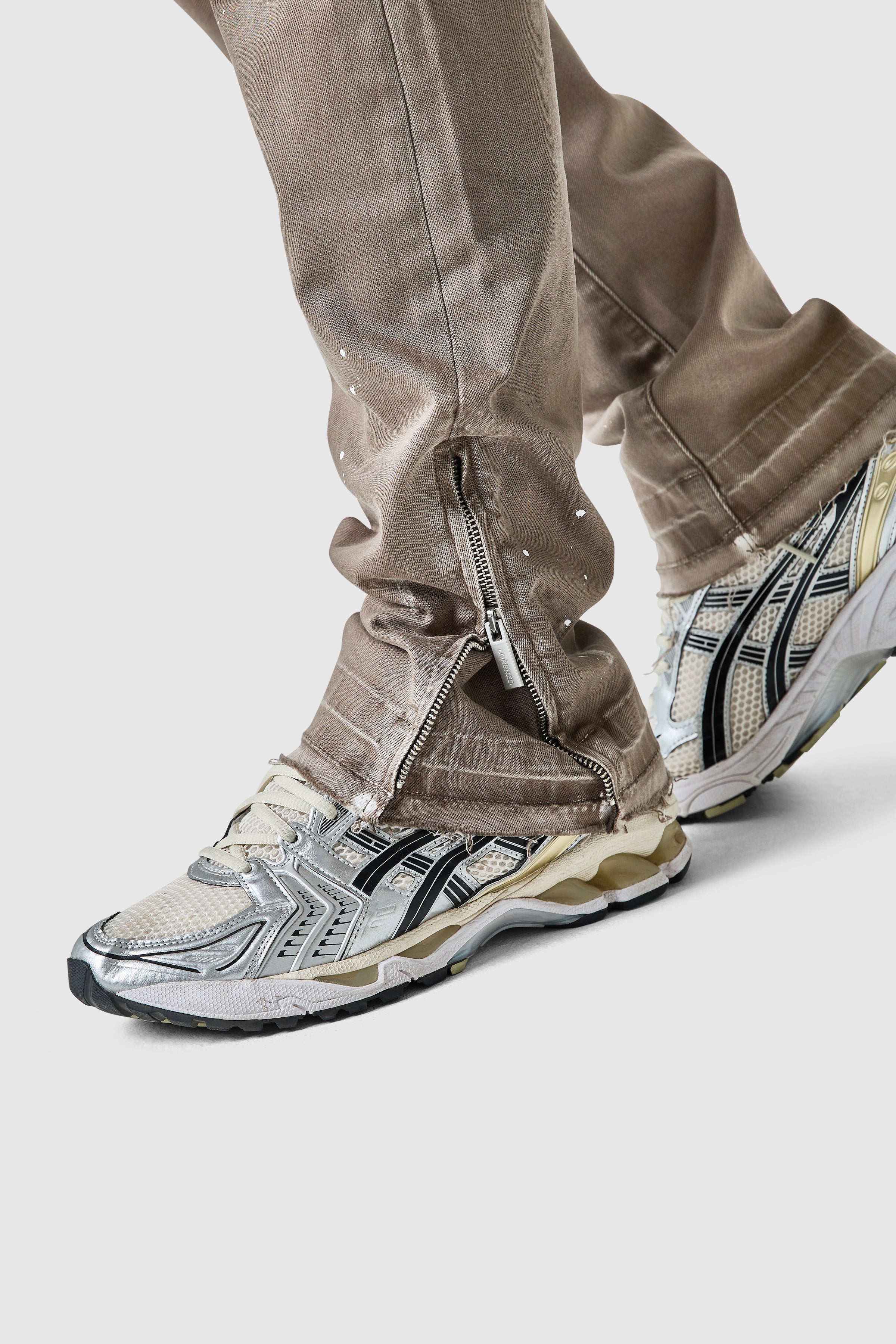 Enzo Slim Painter Jean - Washed Taupe - Image 3