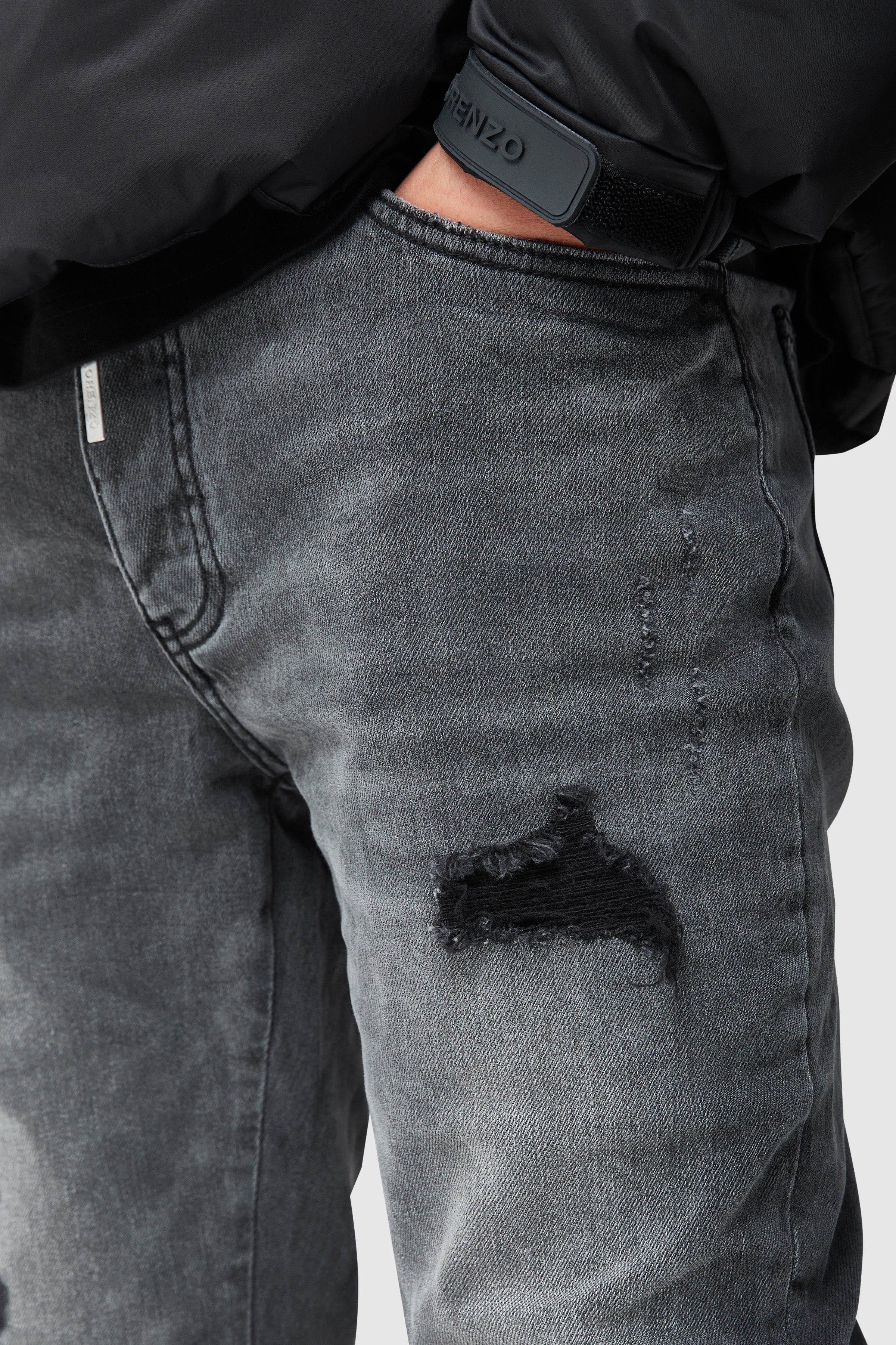 Enzo Slim Jean - Grey - Image 6