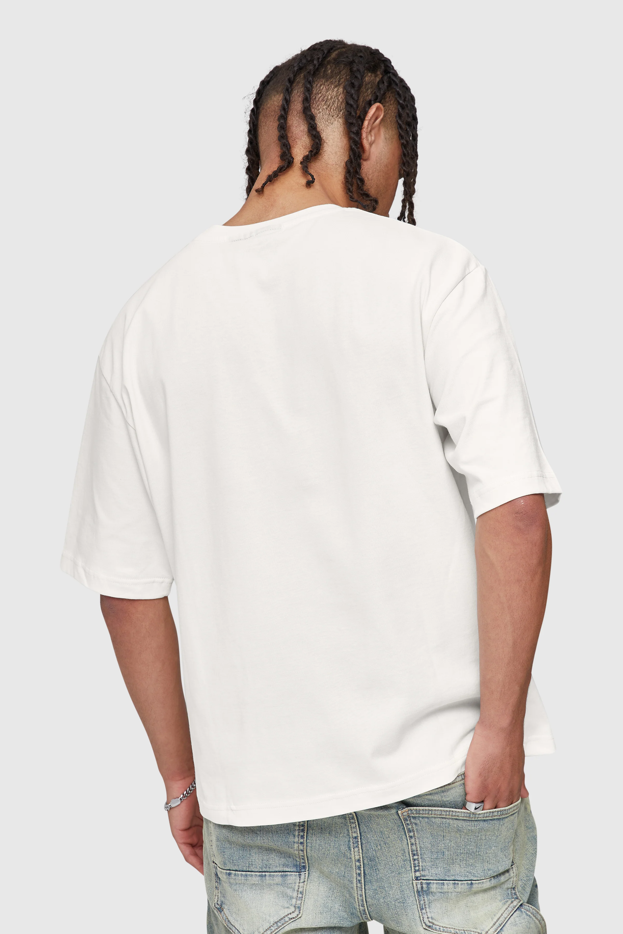 Oversized Basic Tee - Off White - Image 4