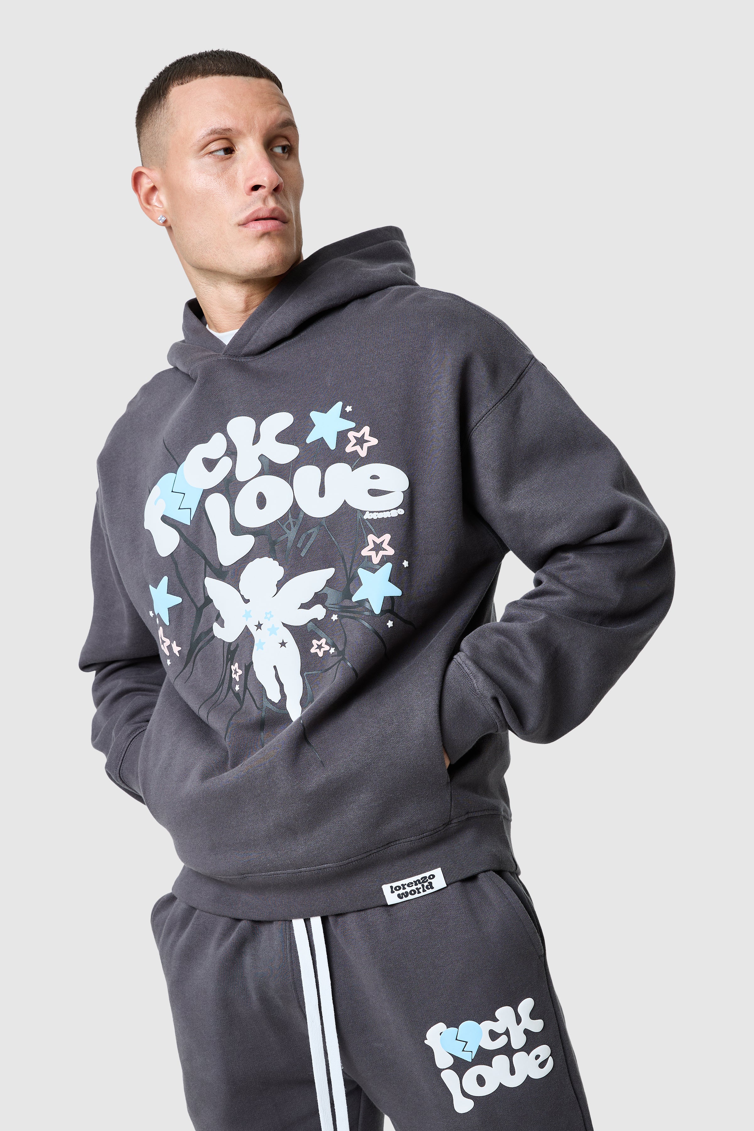 Fxck Love Hood - Volcano Grey - Image 3