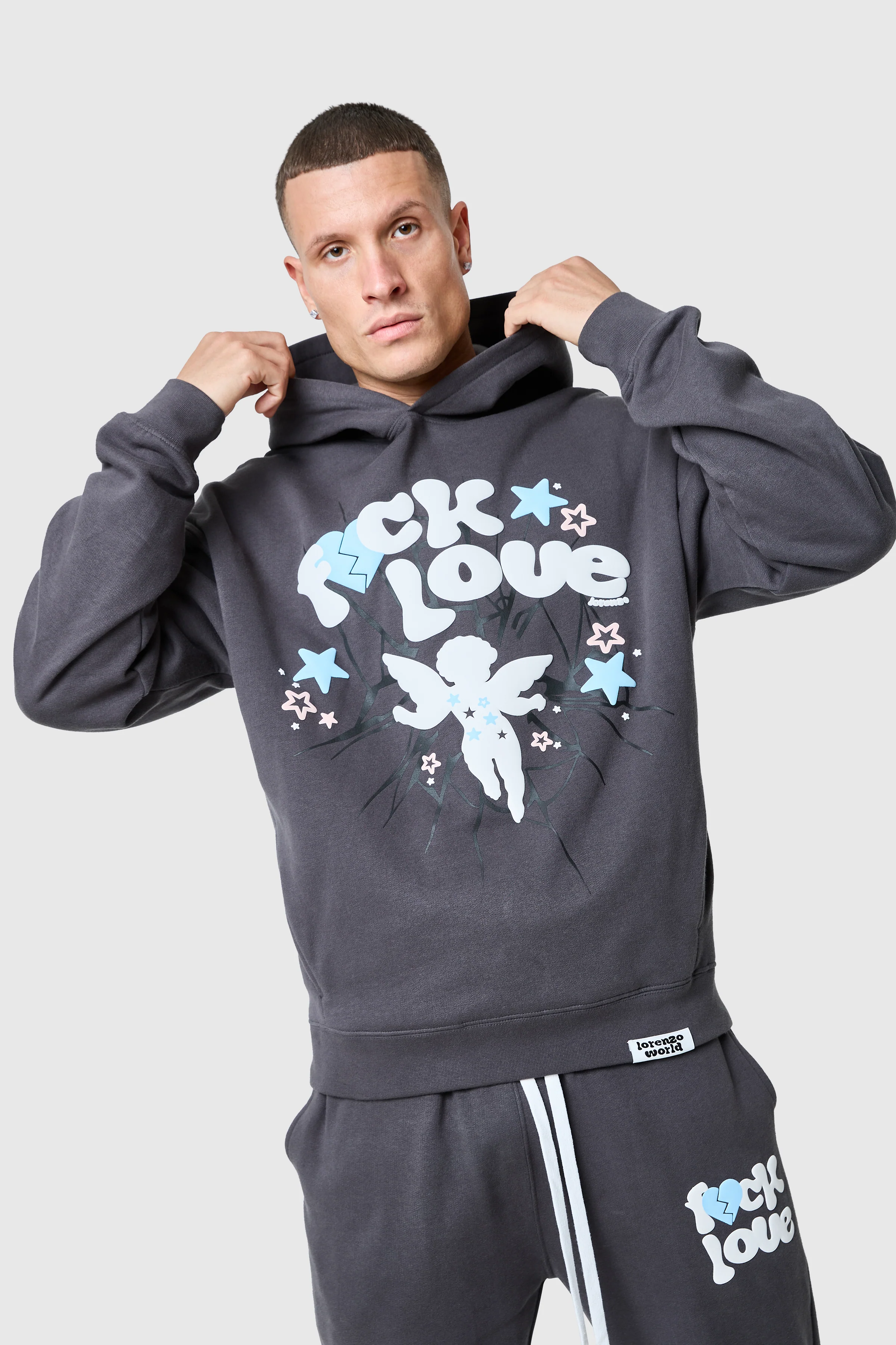 Fxck Love Hood - Volcano Grey - Image 4