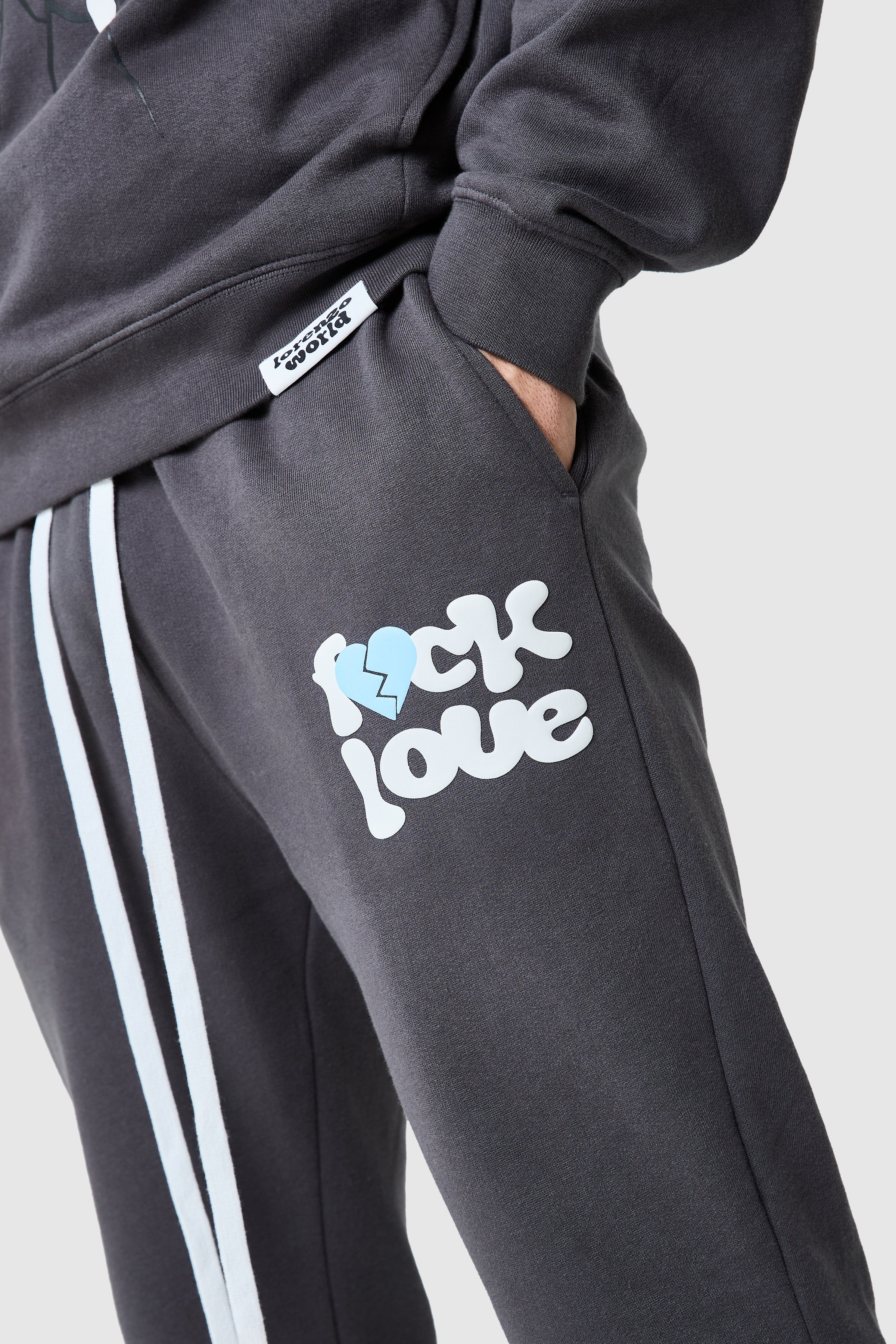 Fxck Love Jogger - Volcano Grey - Image 3