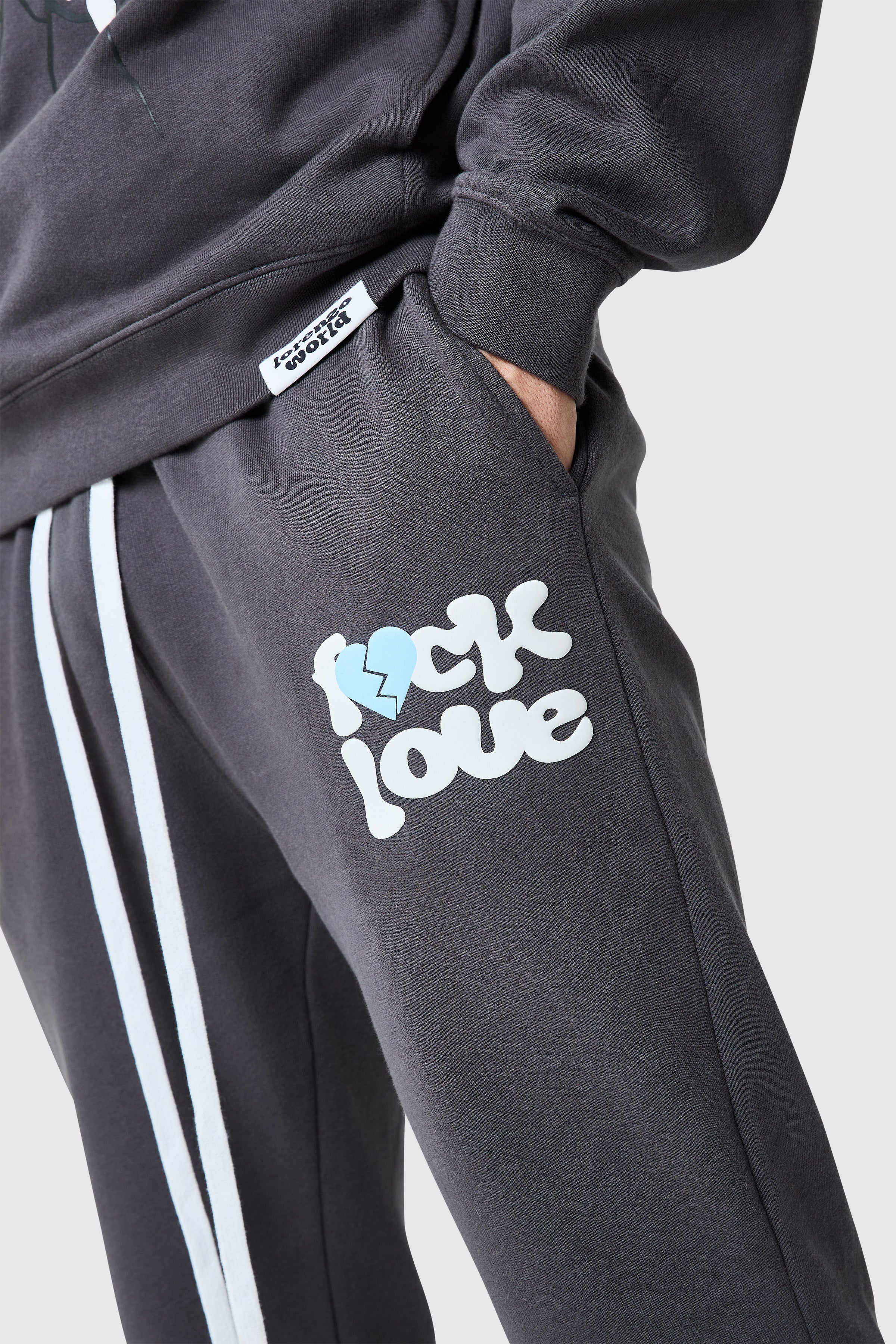 Fxck Love Tracksuit - Volcano Grey - Image 4