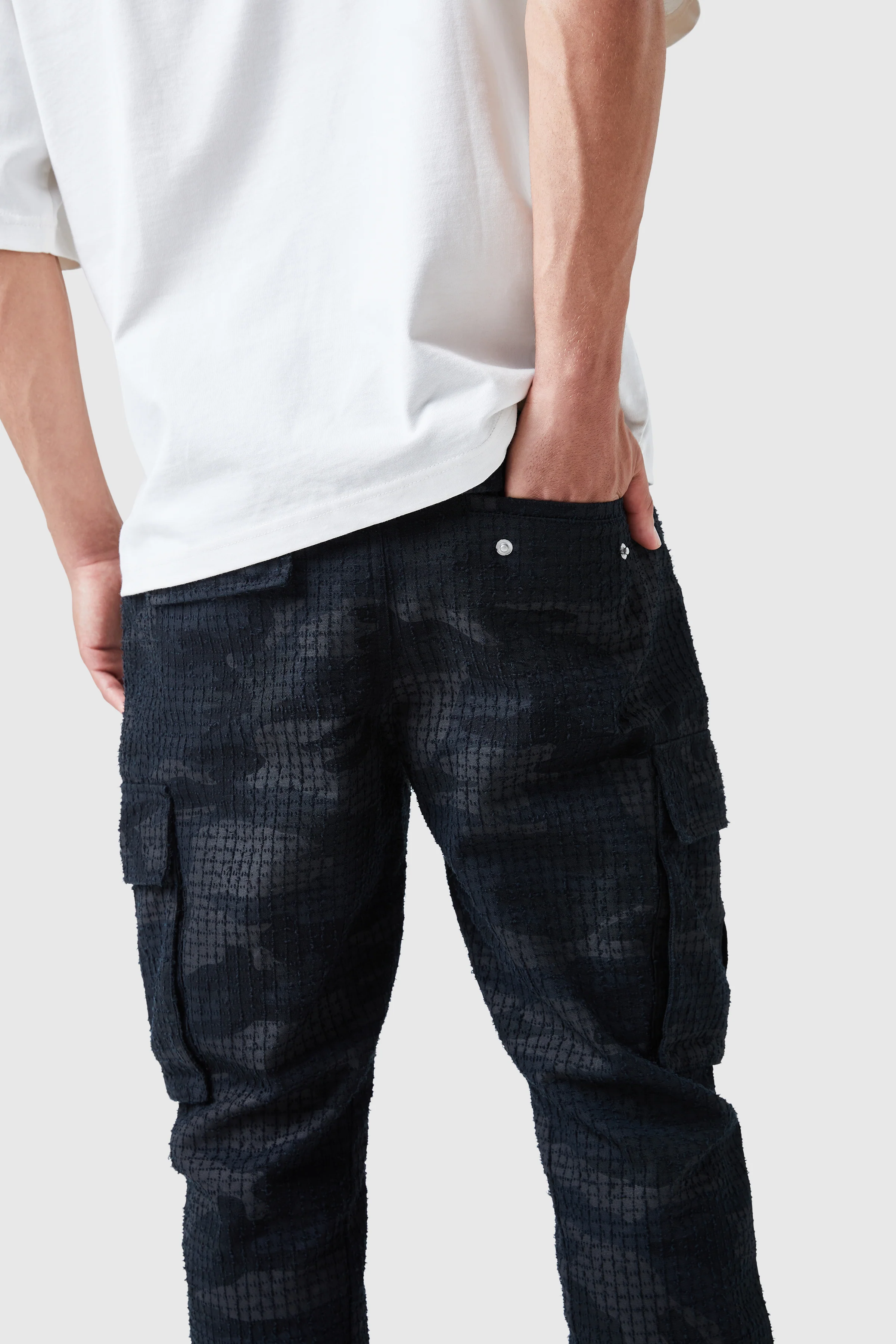 General Camo Cargo Pant - Black/Charcoal - Image 7