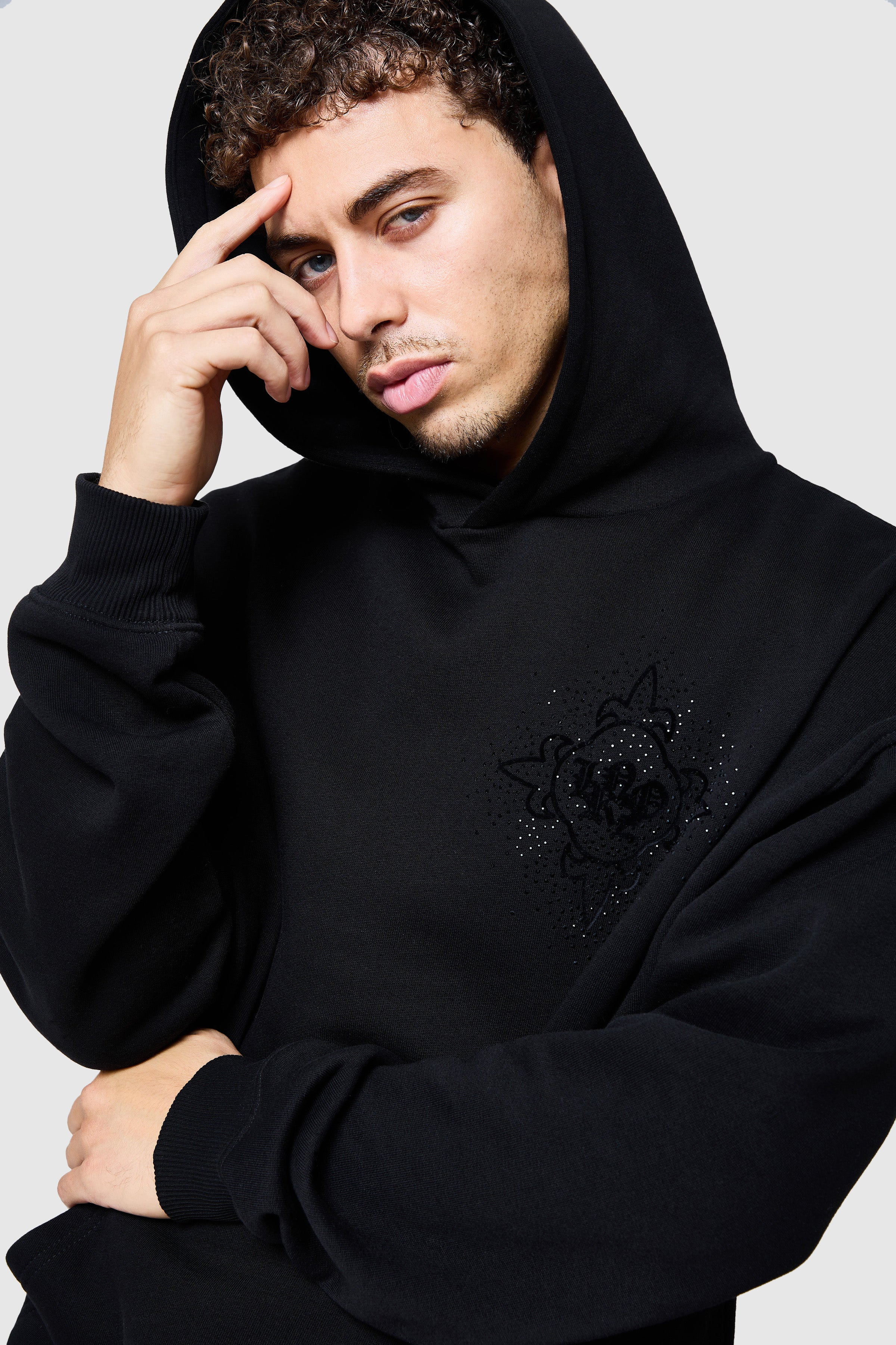 Icon Diamante Hood - Black - Image 4
