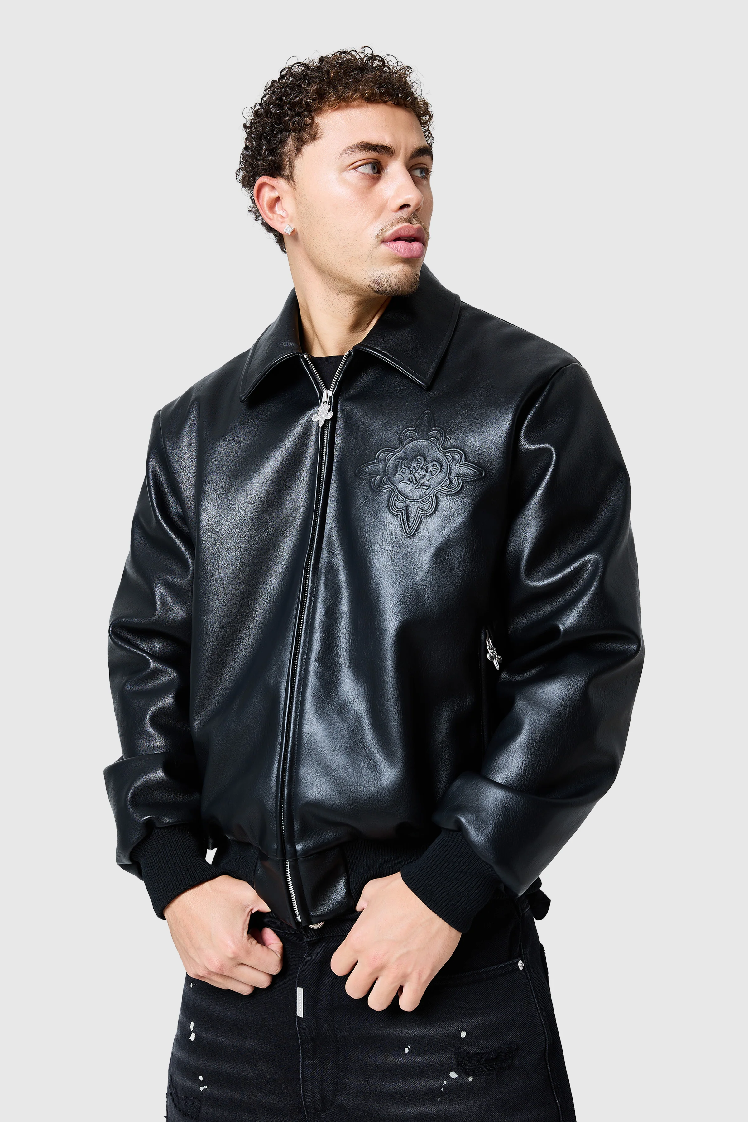 Icon Pu Jacket - Black - Image 4