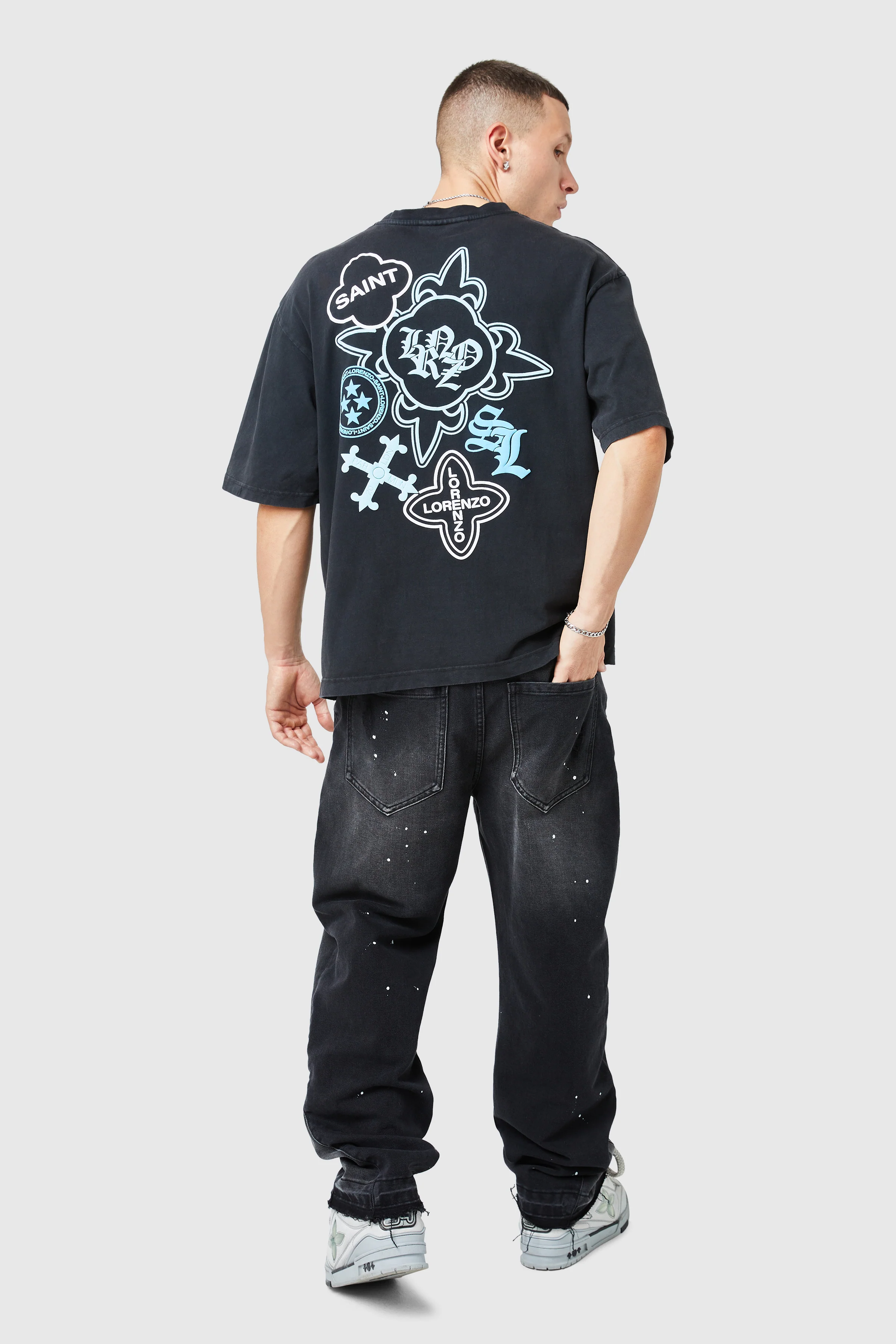 Icon Tee - Black Acid Wash - Image 5