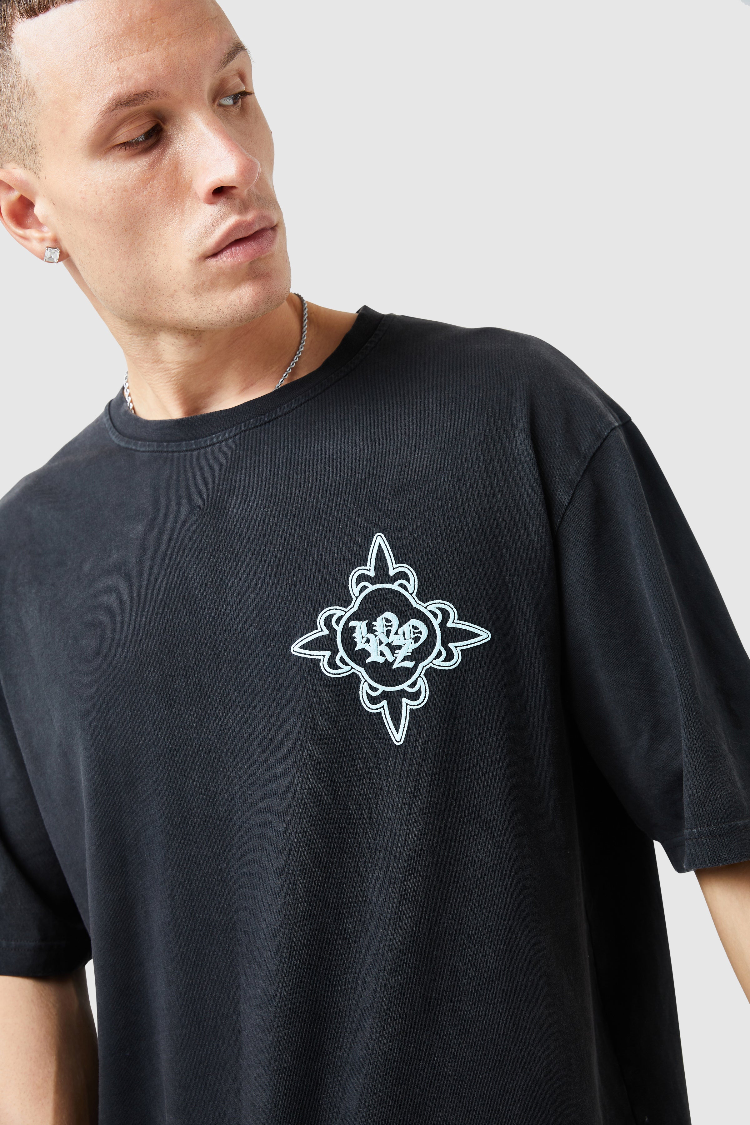 Icon Tee - Black Acid Wash - Image 6