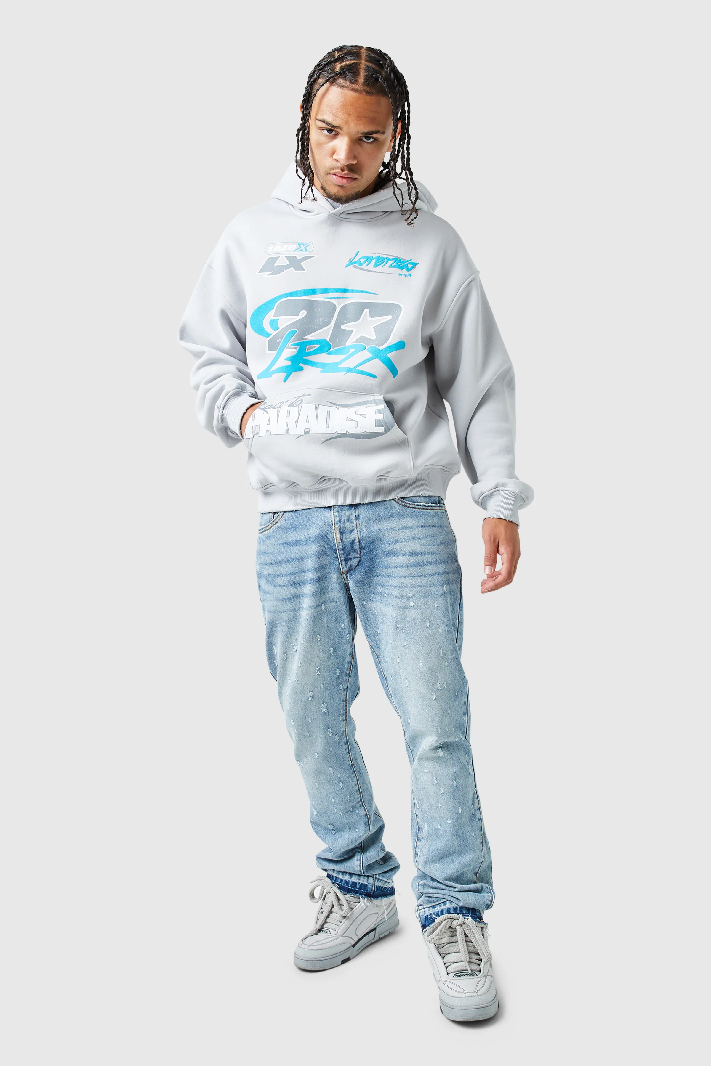 Inferno Flare Jean - Light Blue Stone Wash - Image 3