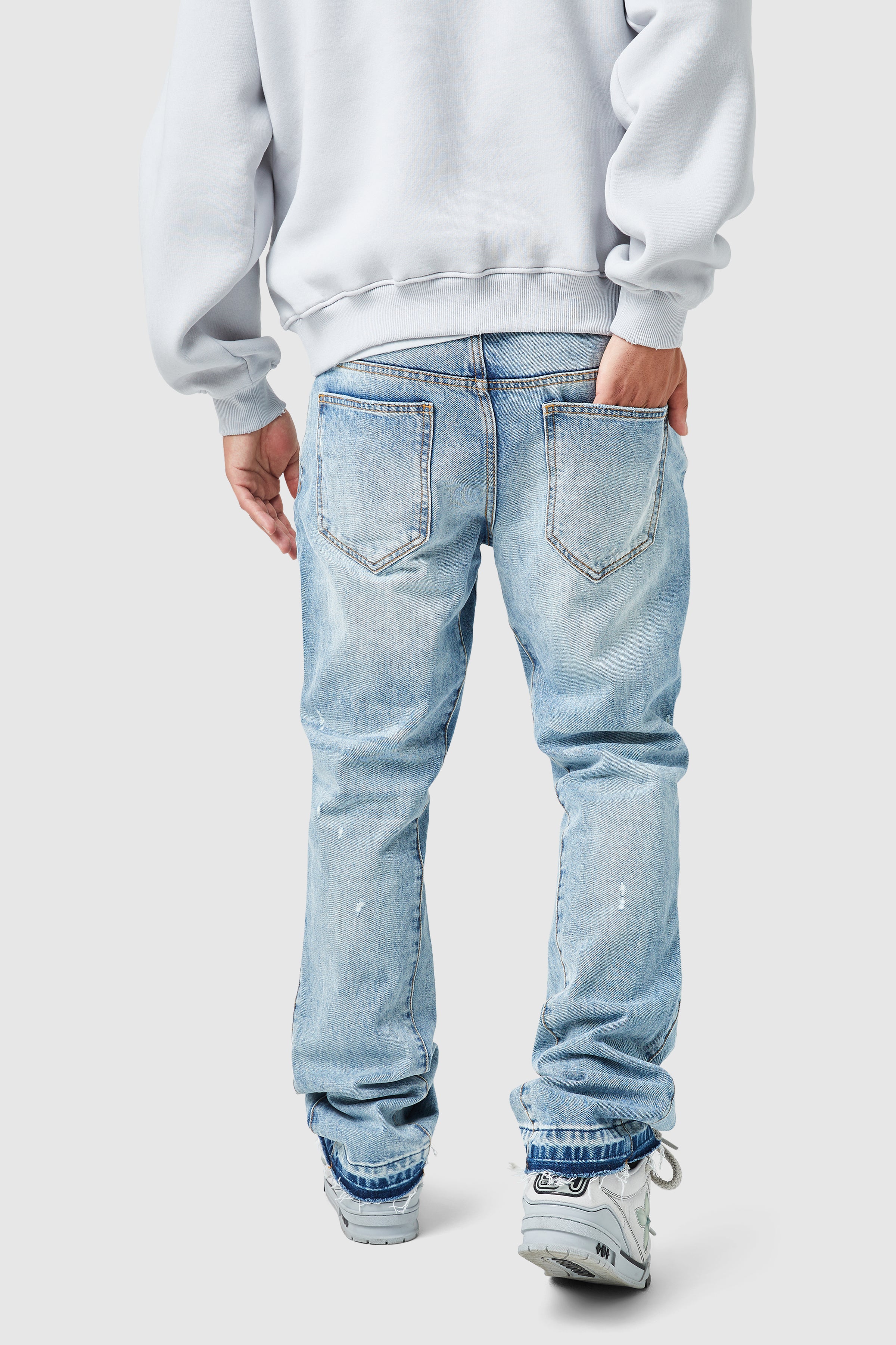 Inferno Flare Jean - Light Blue Stone Wash - Image 5