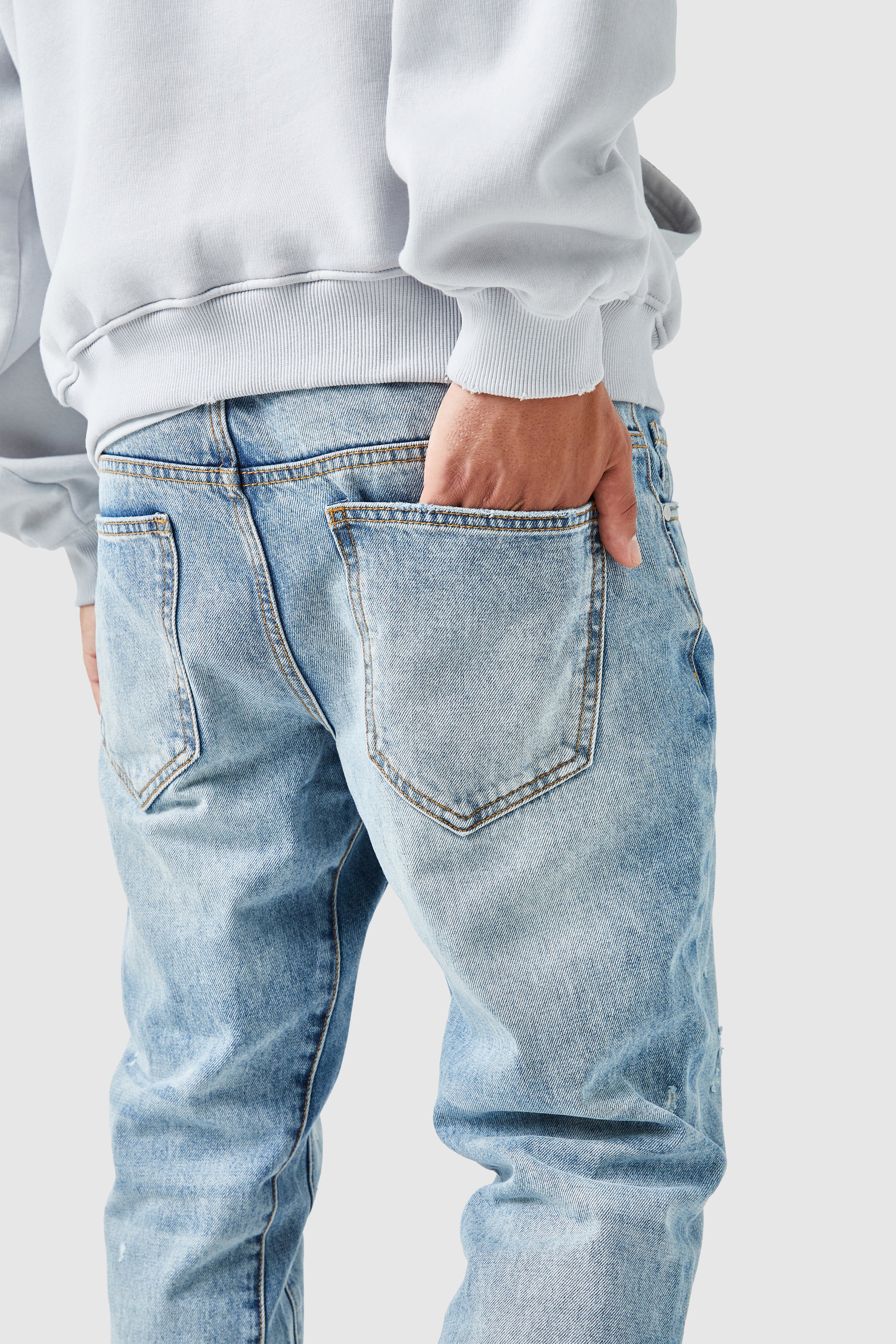 Inferno Flare Jean - Light Blue Stone Wash - Image 6