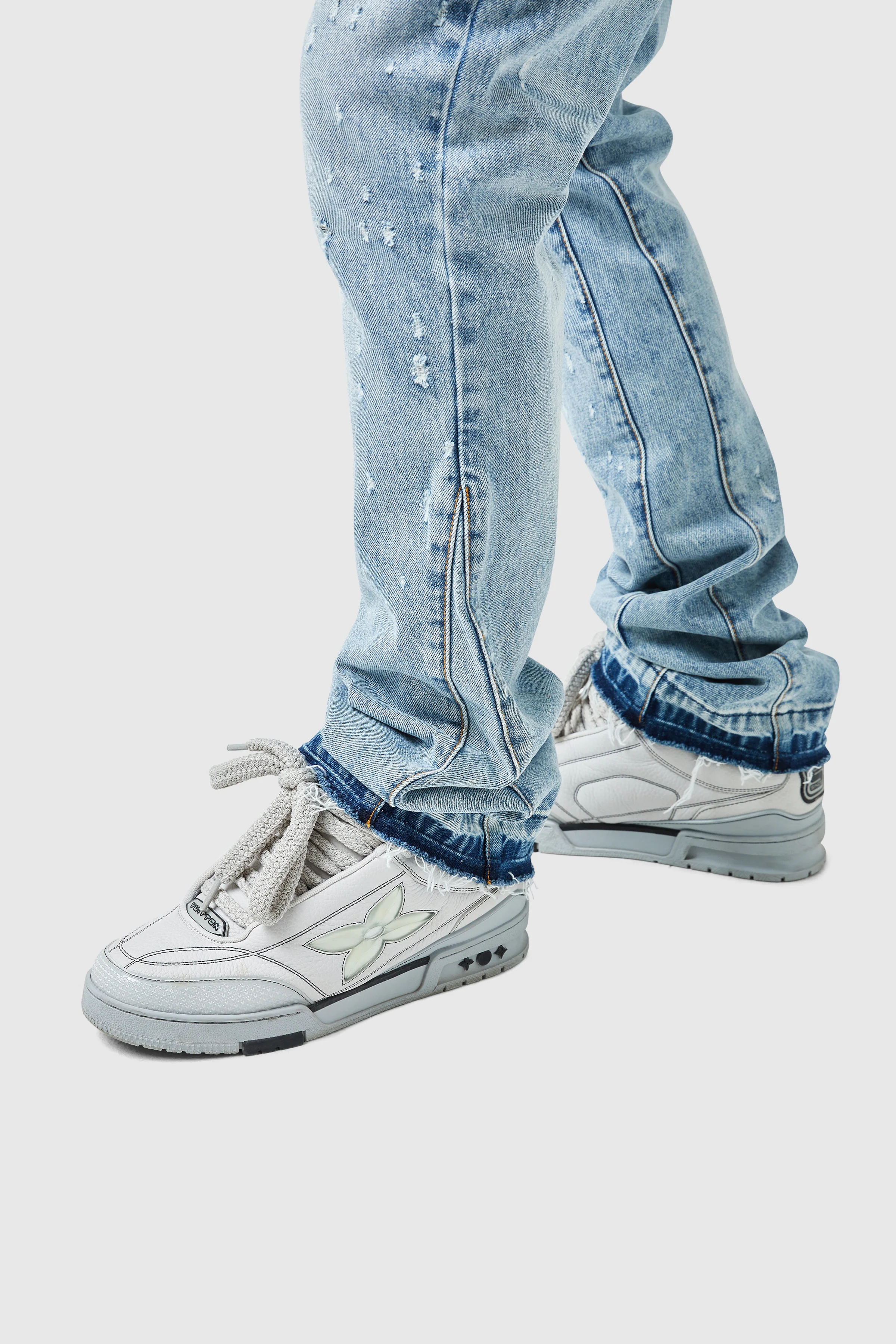 Inferno Flare Jean - Light Blue Stone Wash - Image 9