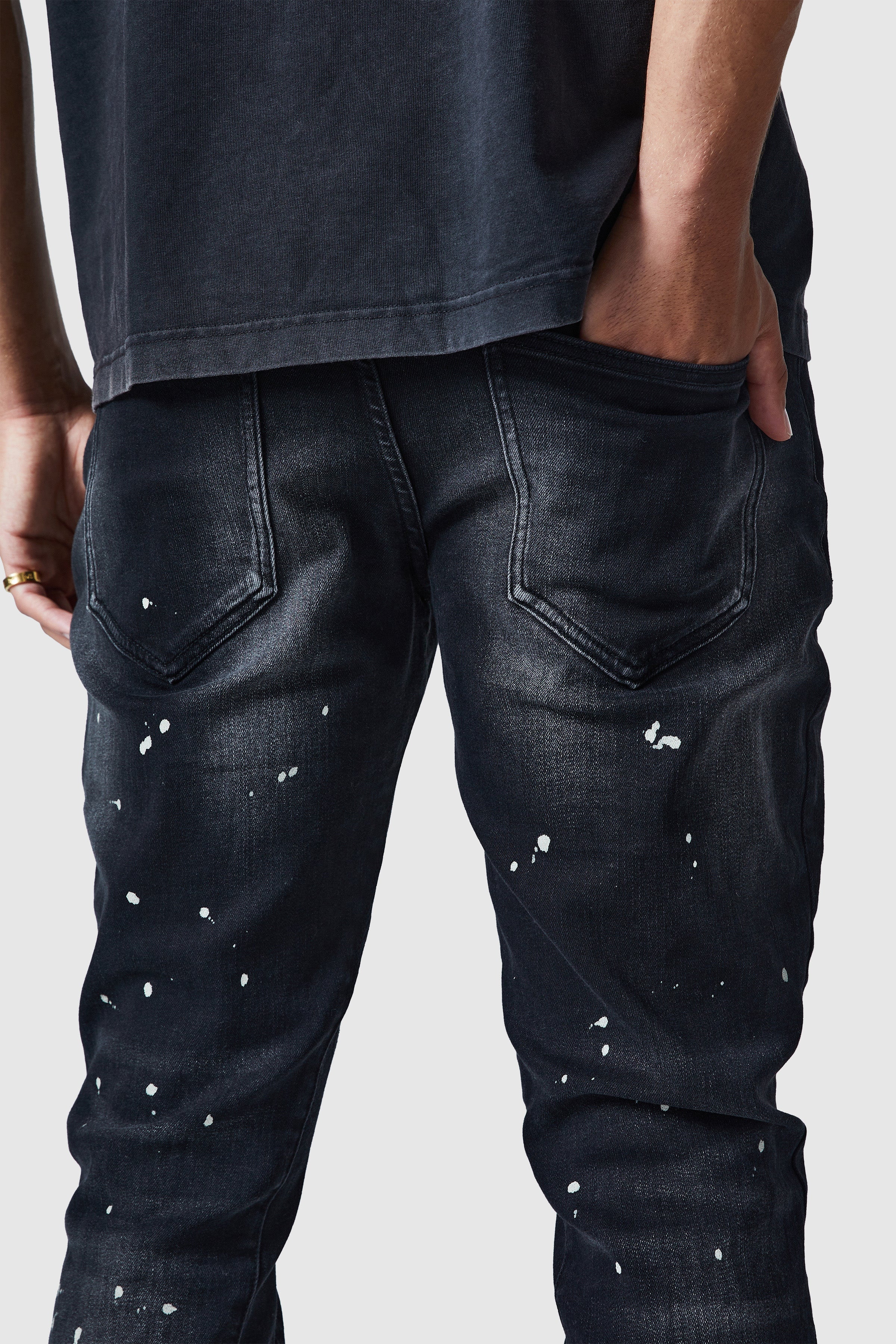 Oasis 2.0 Flare Jean - Black/Bleach - Image 7