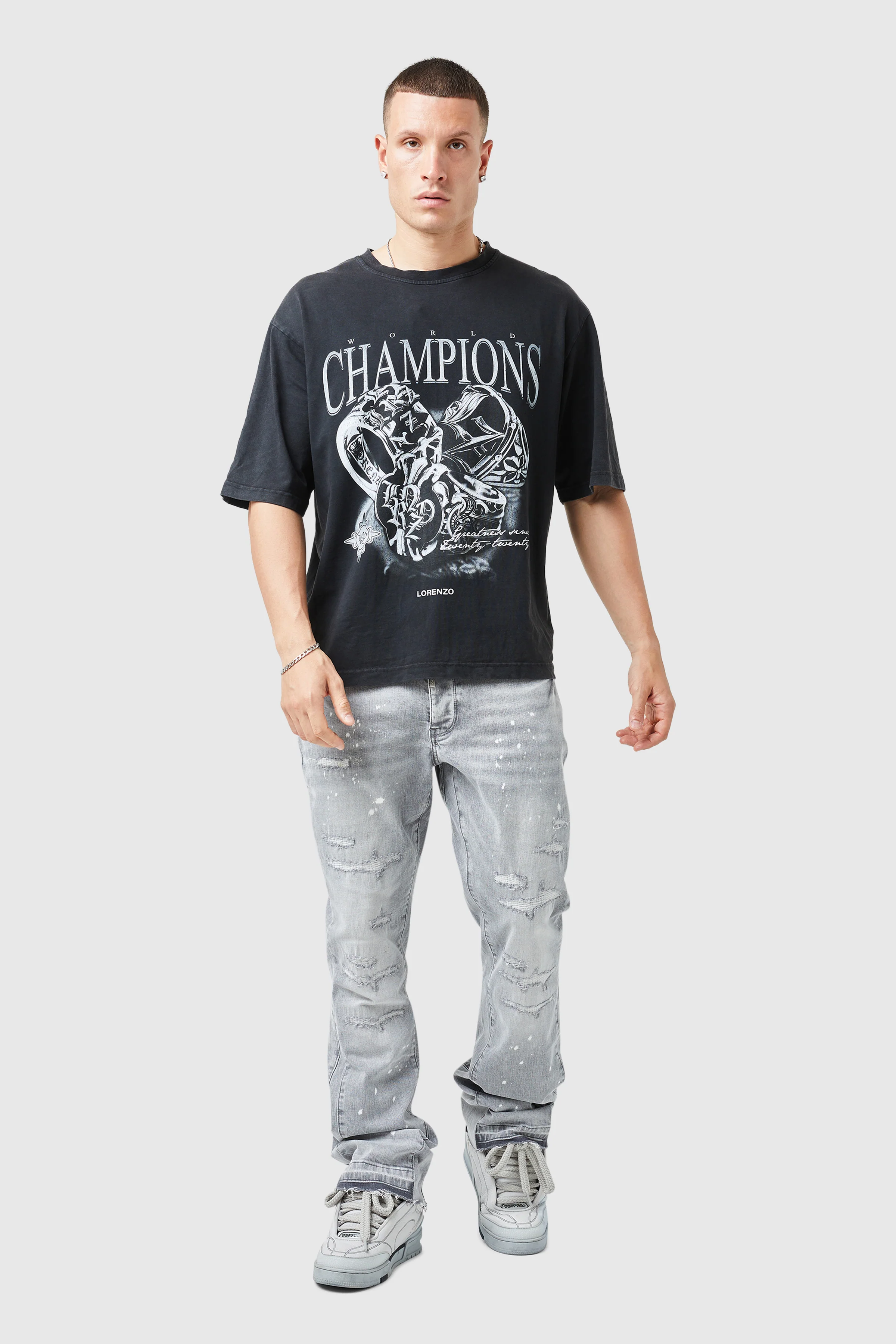 Oasis 2.0 Flare Jean - Light Grey - Image 3