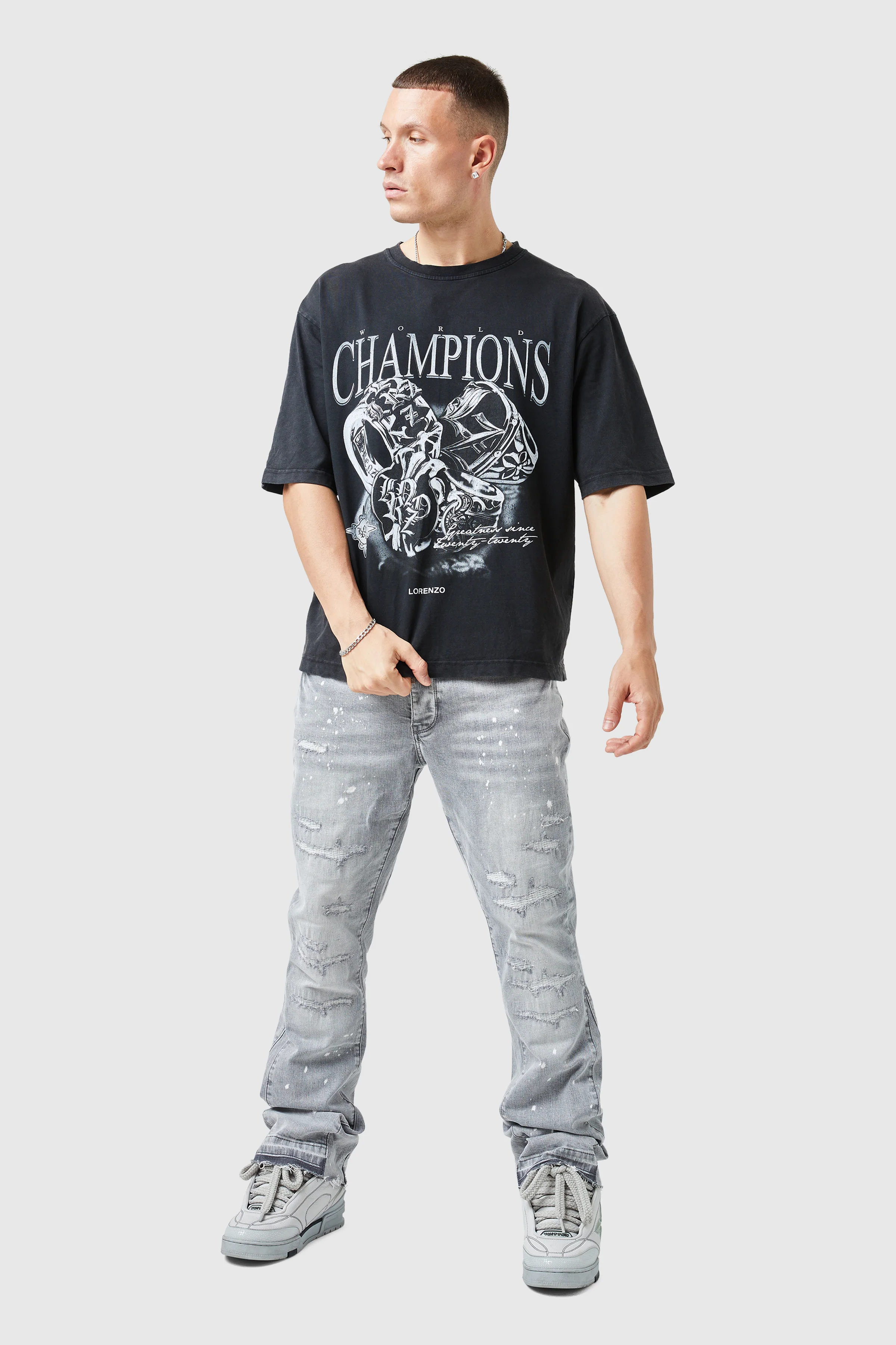 Oasis 2.0 Flare Jean - Light Grey - Image 5