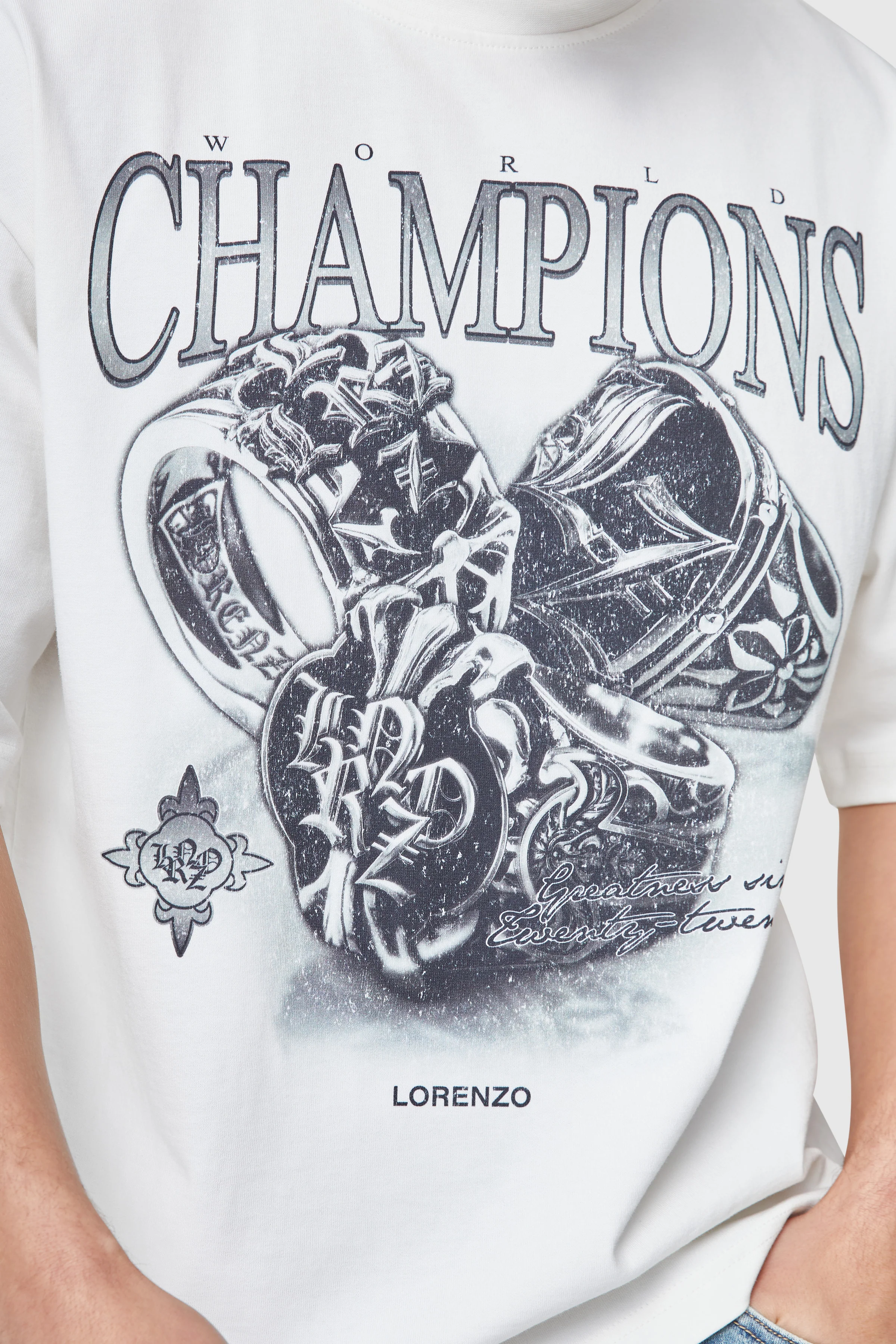 Icon Rings Tee - White - Image 4