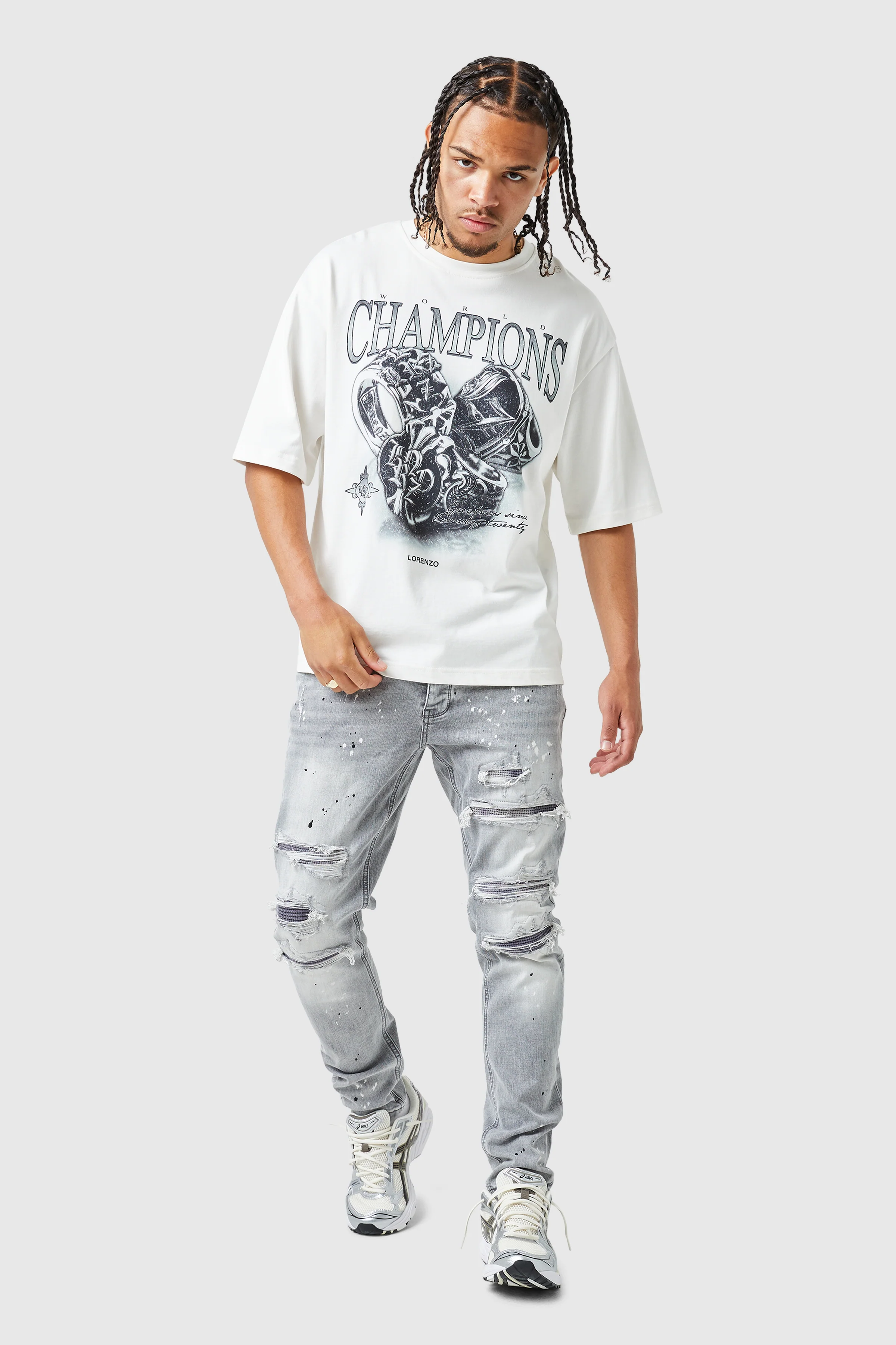 Icon Rings Tee - White - Image 5