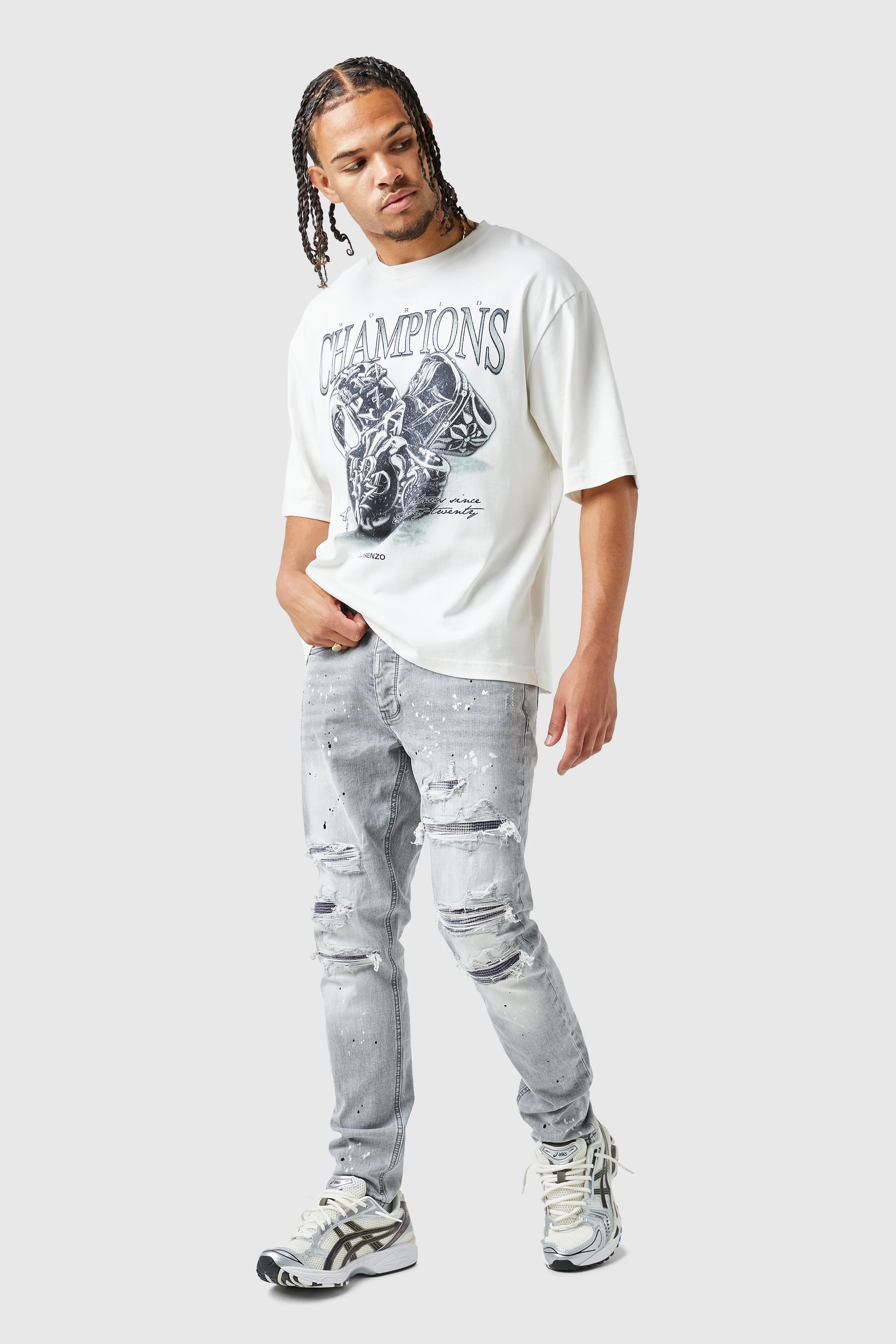 Icon Rings Tee - White - Image 7