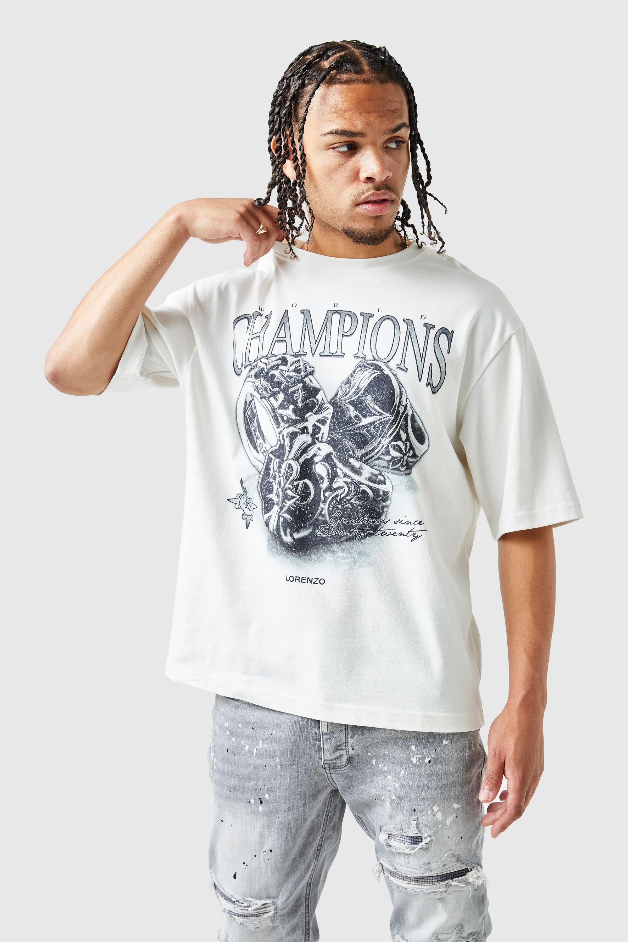 Icon Rings Tee - White - Image 8