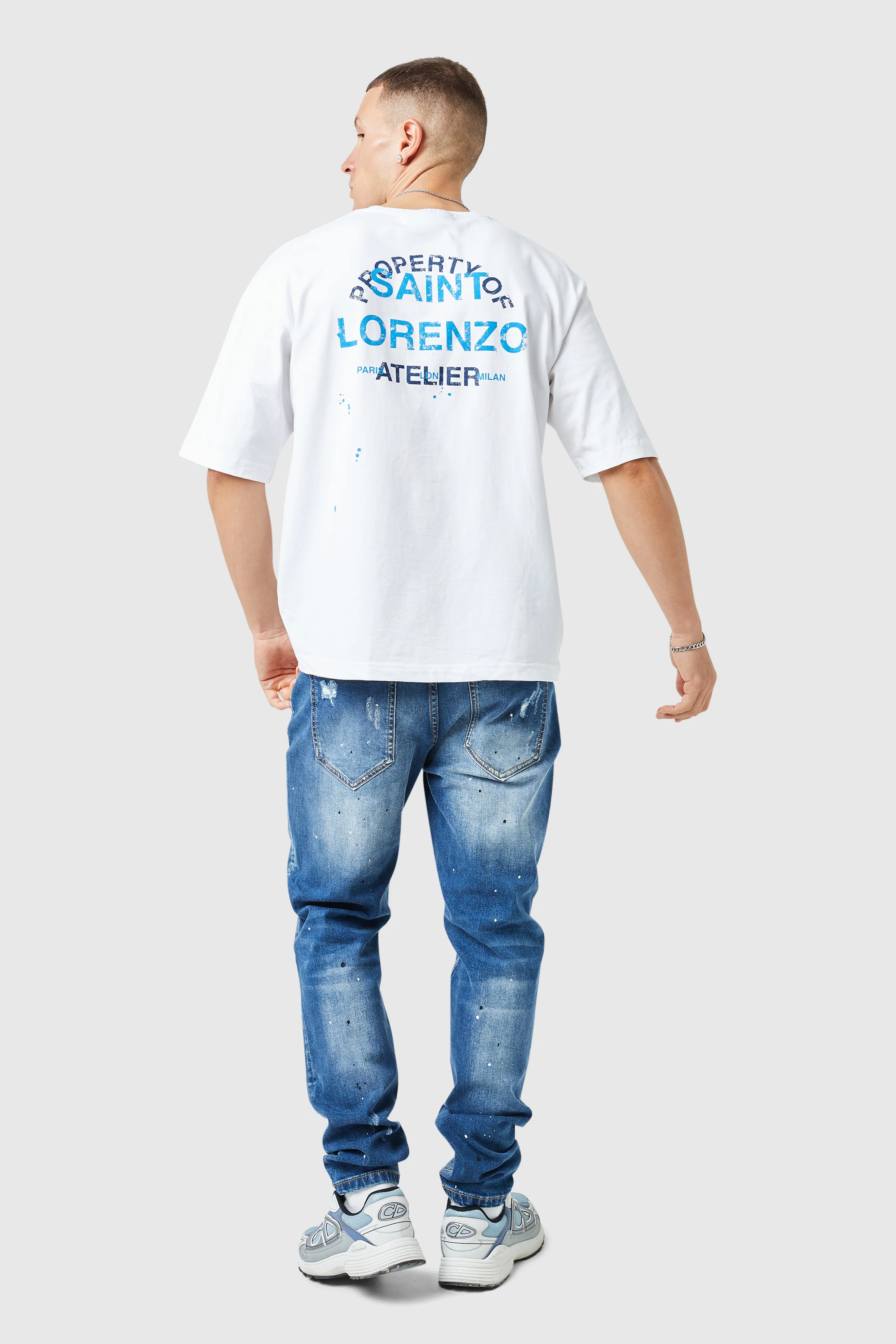 St Lorenzo Painter Tee - White - Image 5