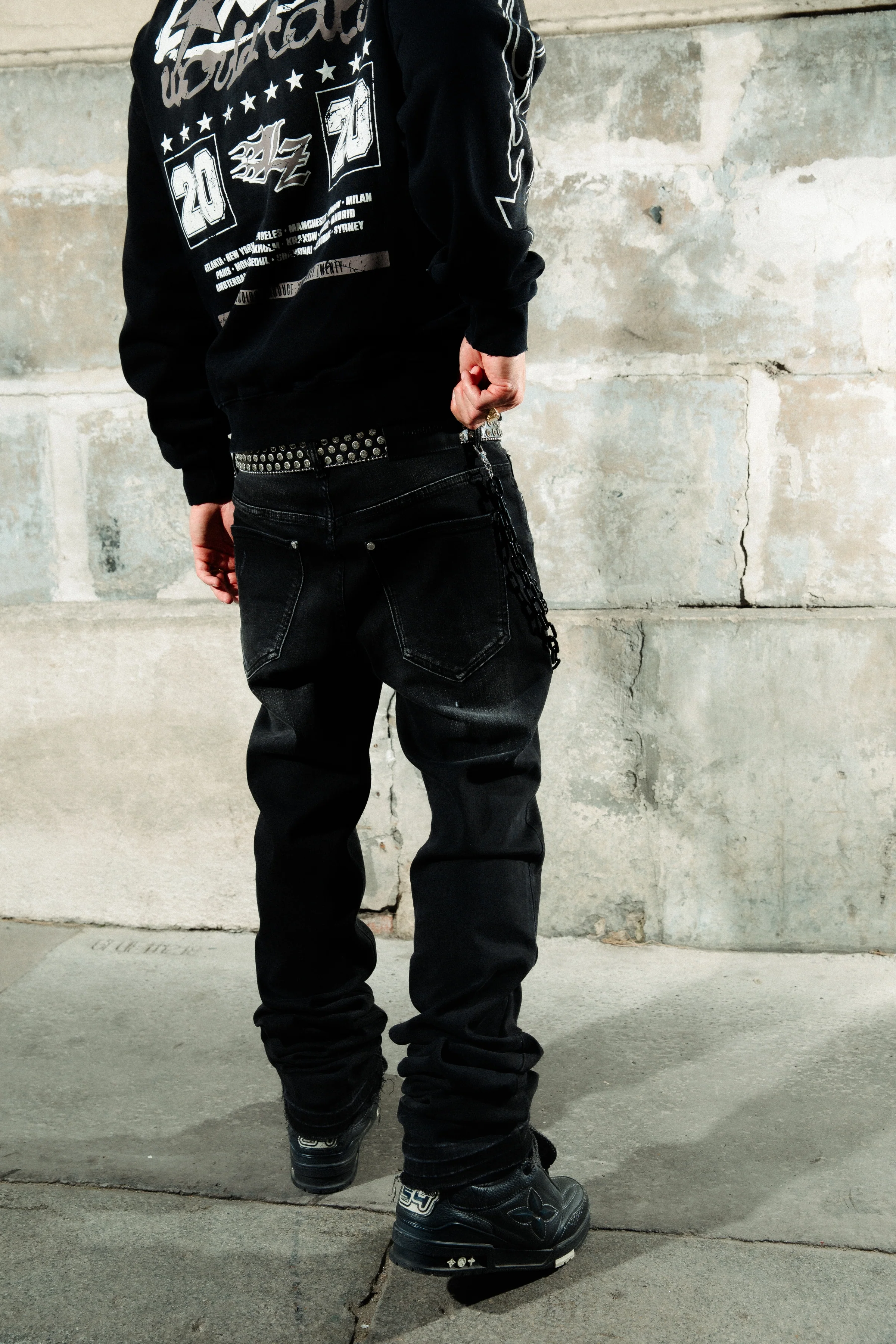 Stacked Jean - Black Stone Wash - Image 4