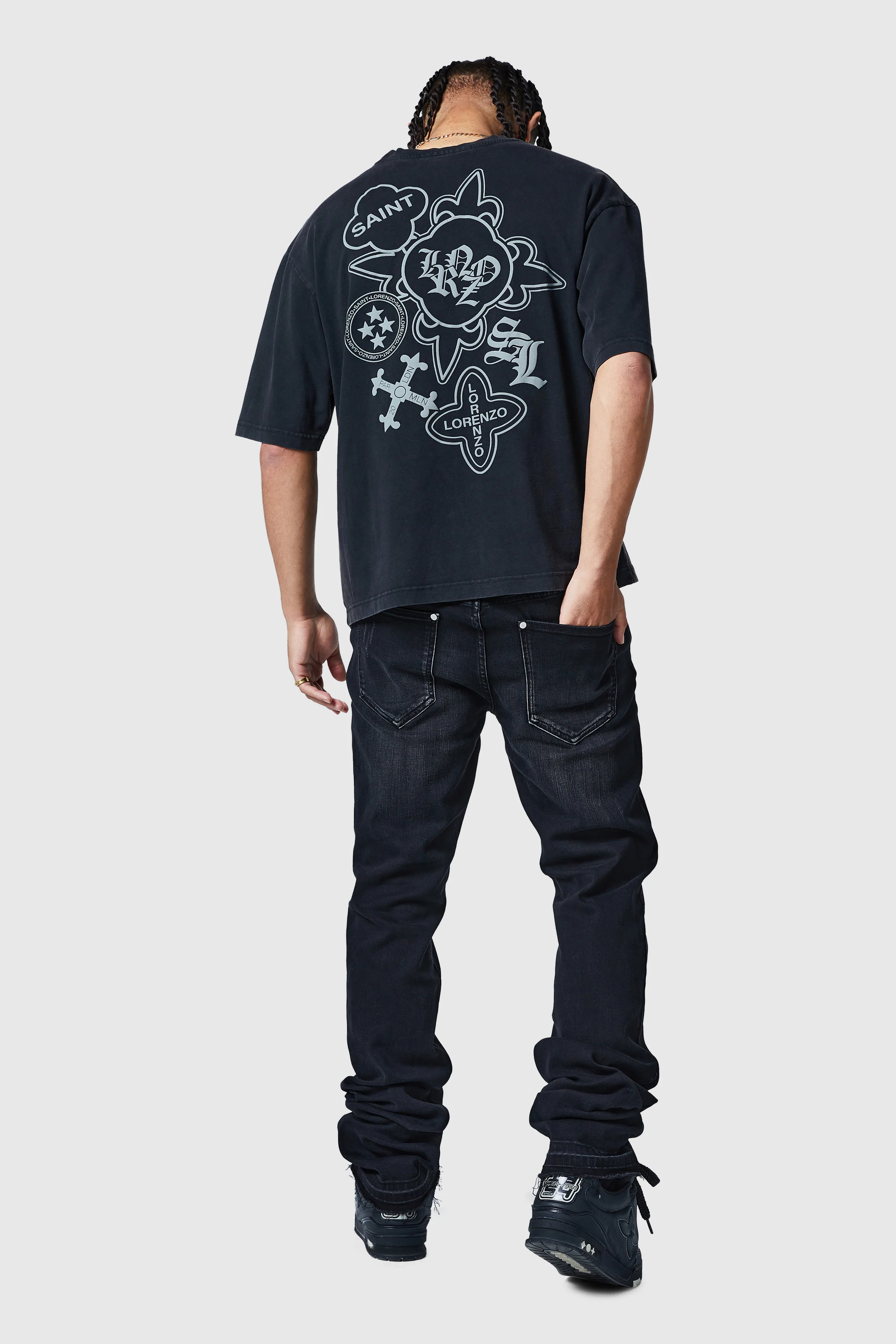 Stacked Jean - Black Stone Wash - Image 5