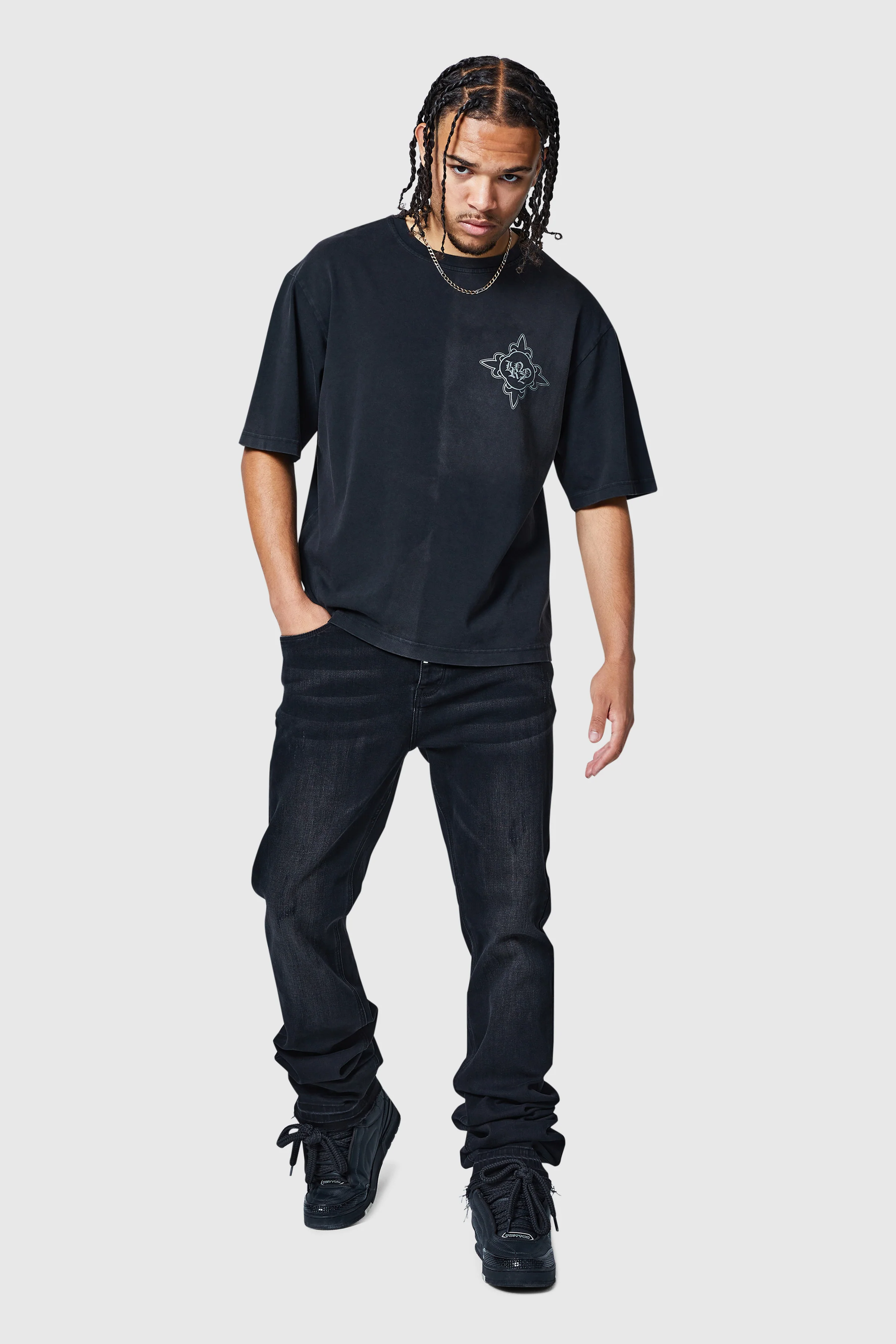 Stacked Jean - Black Stone Wash - Image 6