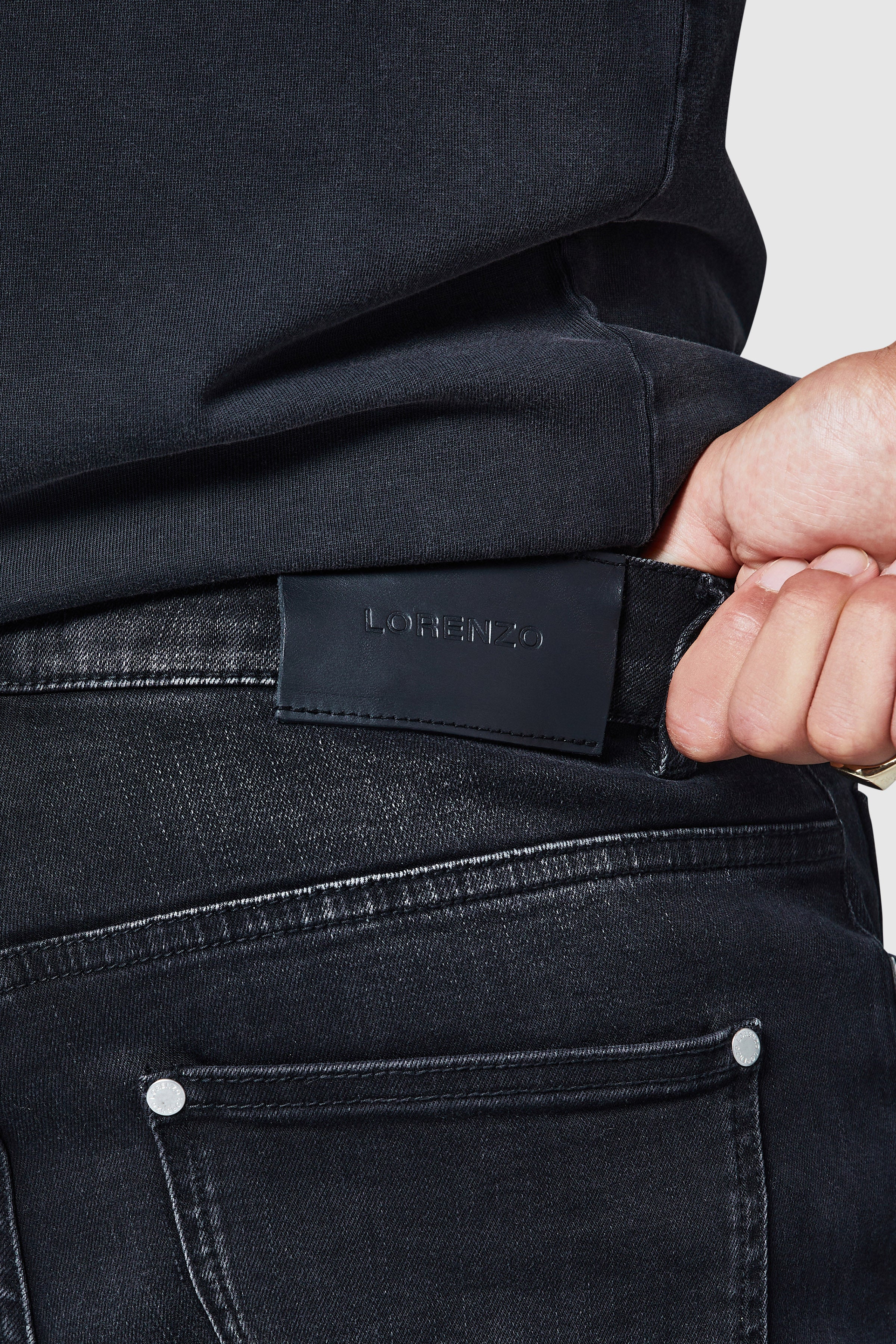 Stacked Jean - Black Stone Wash - Image 8