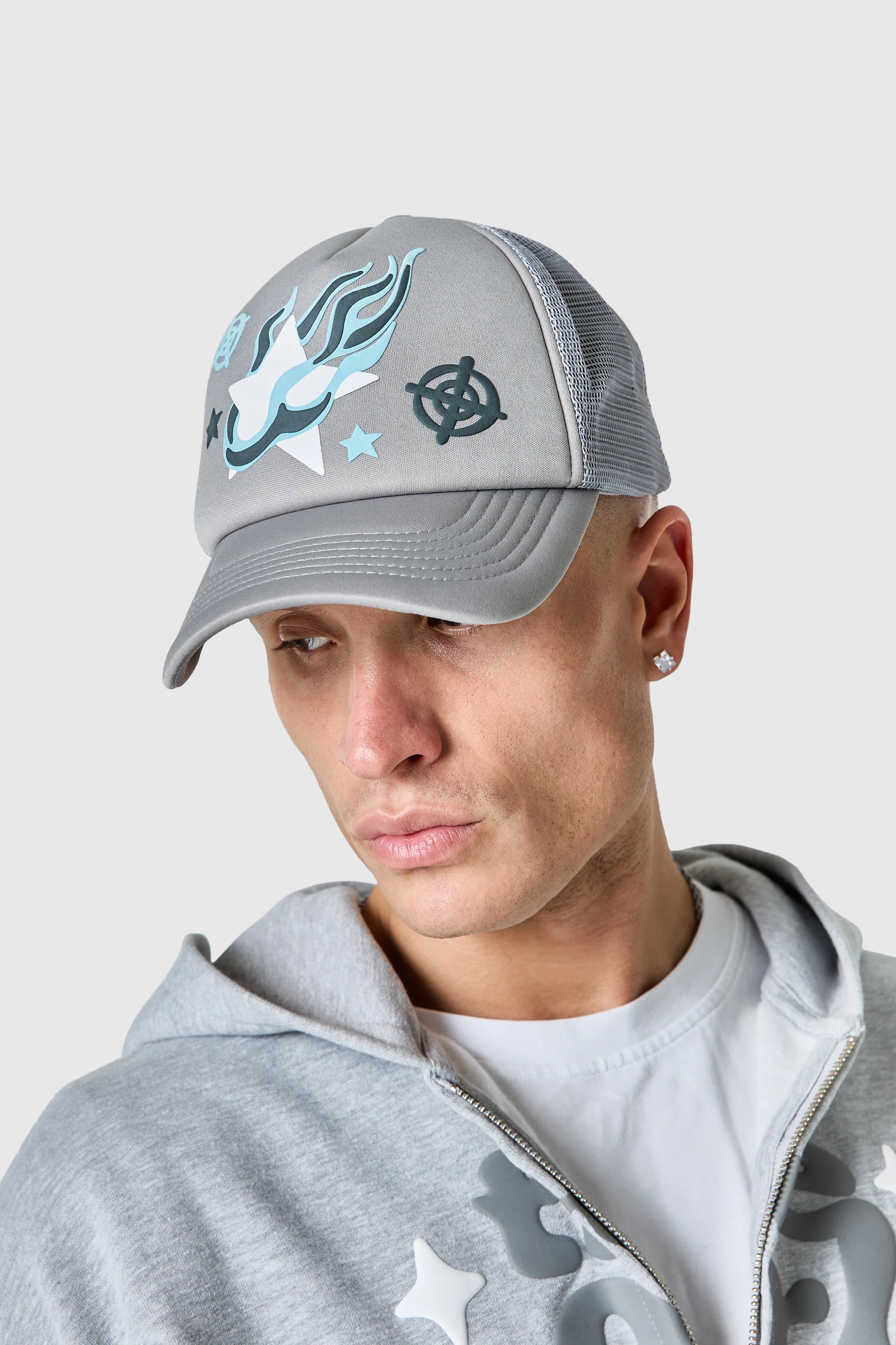 Target Trucker Cap - Moon Grey - Image 3