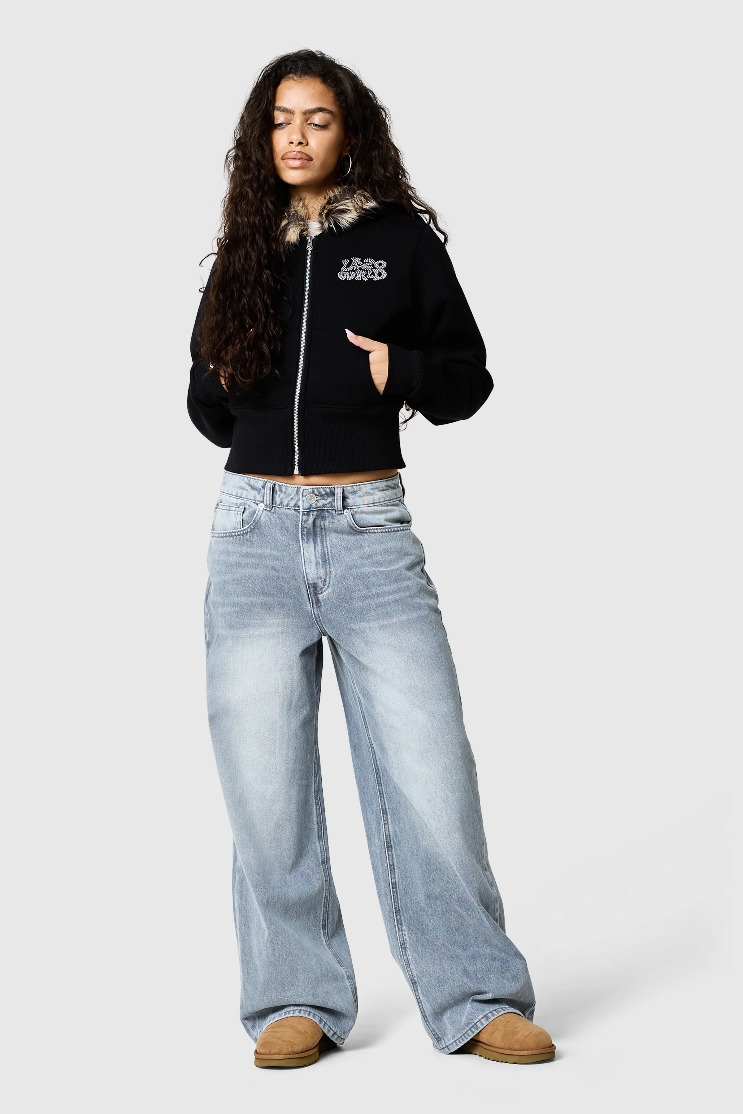 Womens Ashley Jean - Light Grey - Image 4