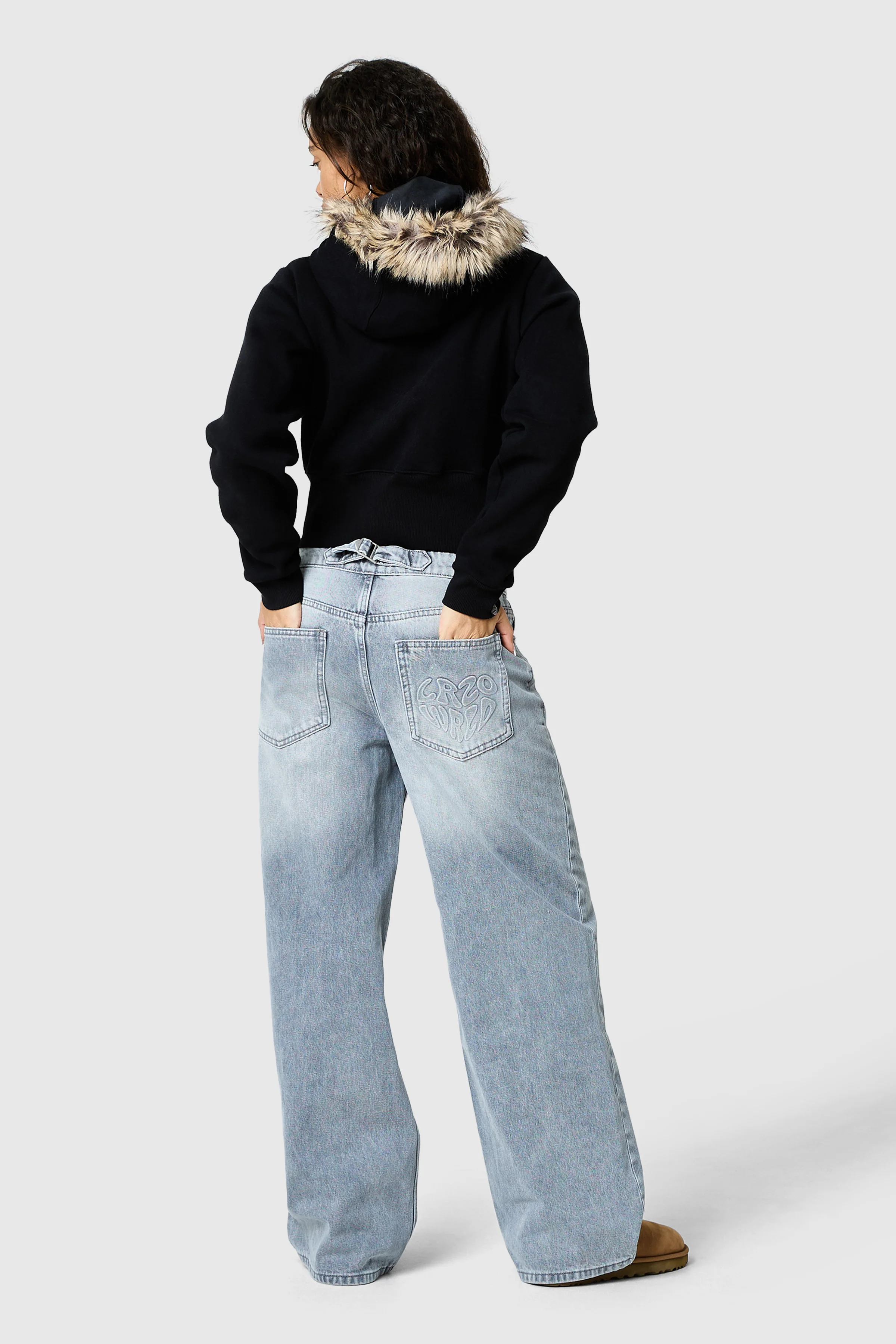 Womens Ashley Jean - Light Grey - Image 8