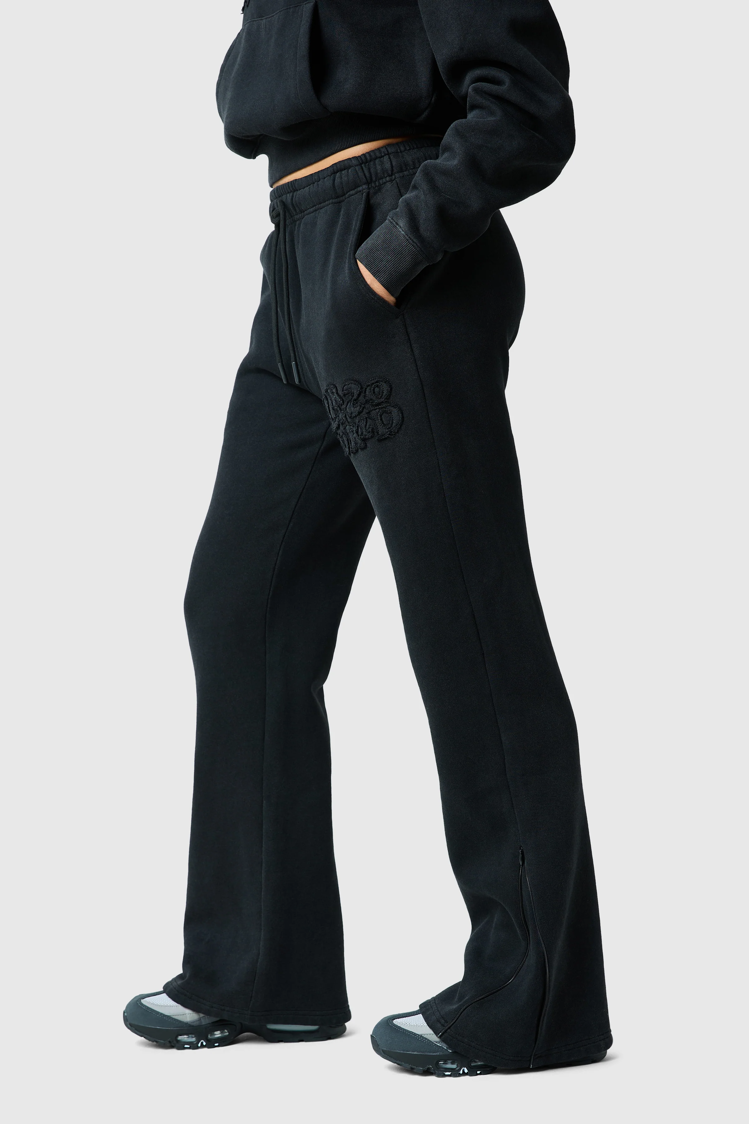 Womens Lrzo Wrld Applique Tracksuit - Black - Image 10