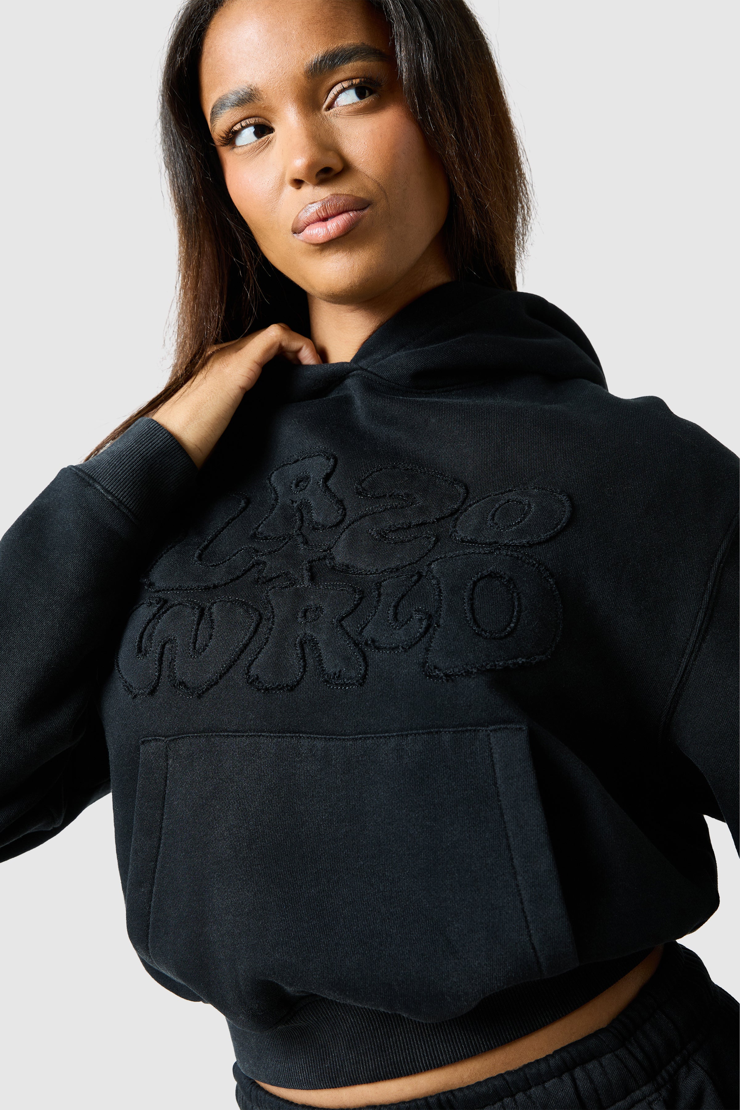 Womens Lrzo Wrld Applique Tracksuit - Black - Image 4