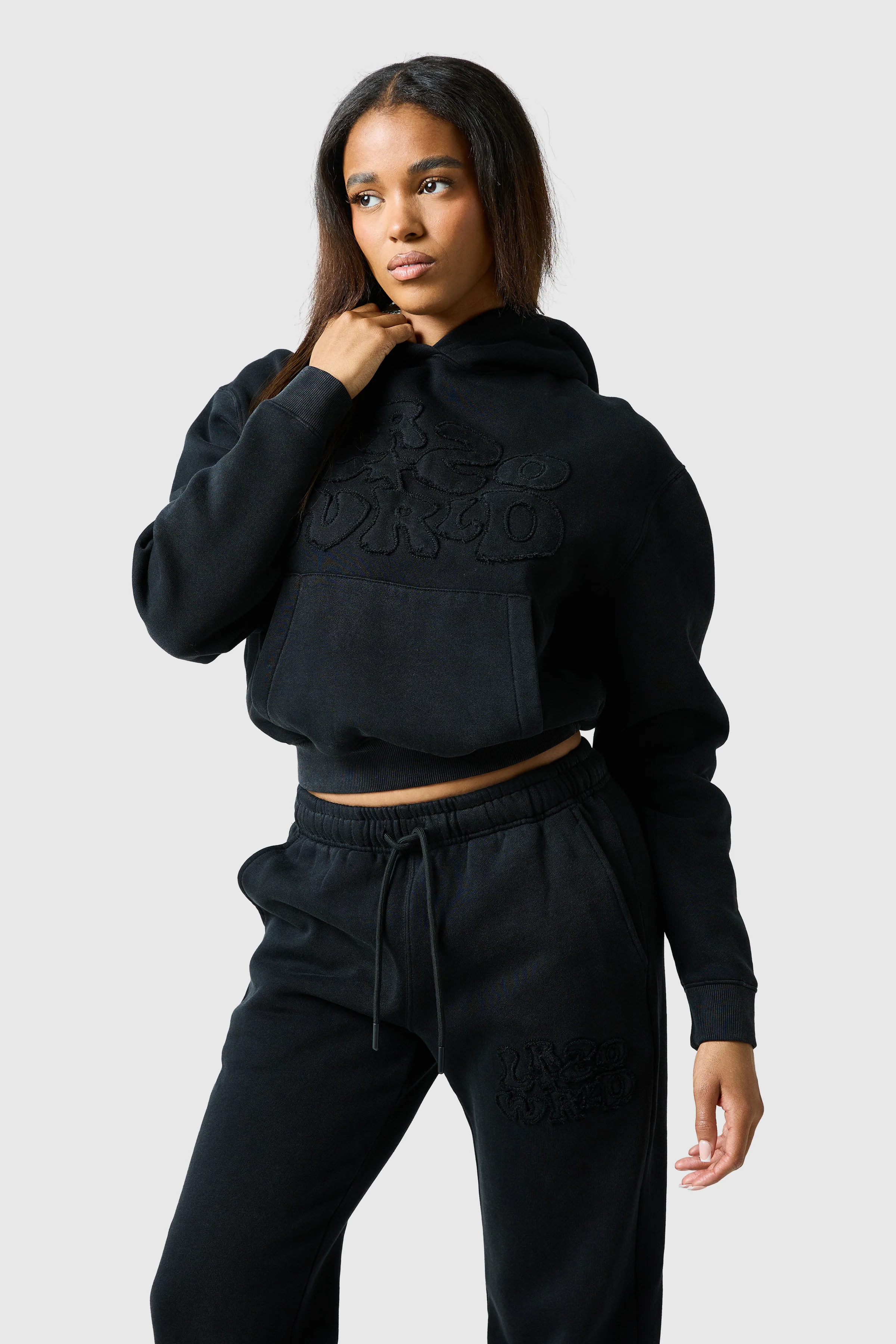 Womens Lrzo Wrld Applique Tracksuit - Black - Image 8