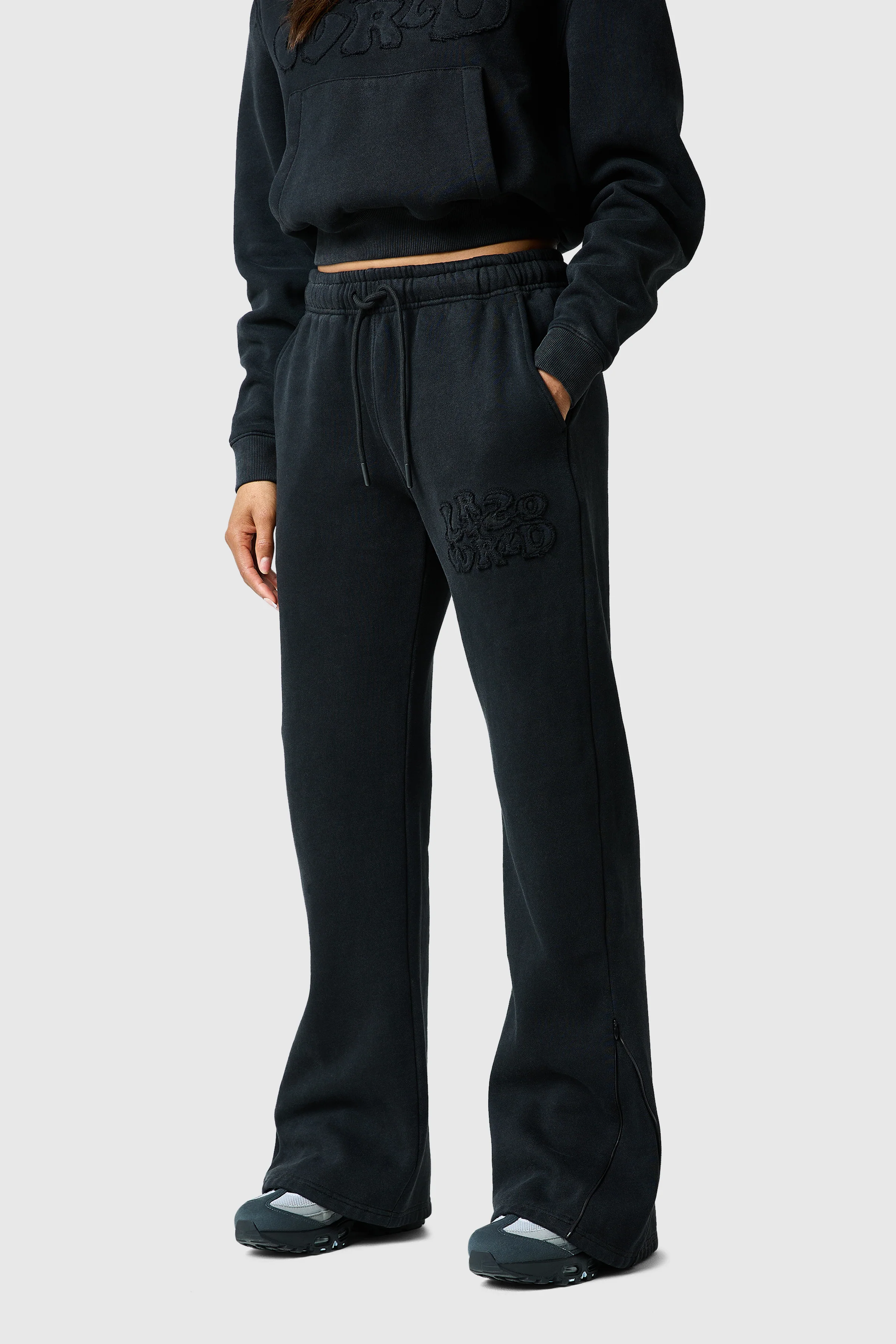Womens Lrzo Wrld Applique Tracksuit - Black - Image 9