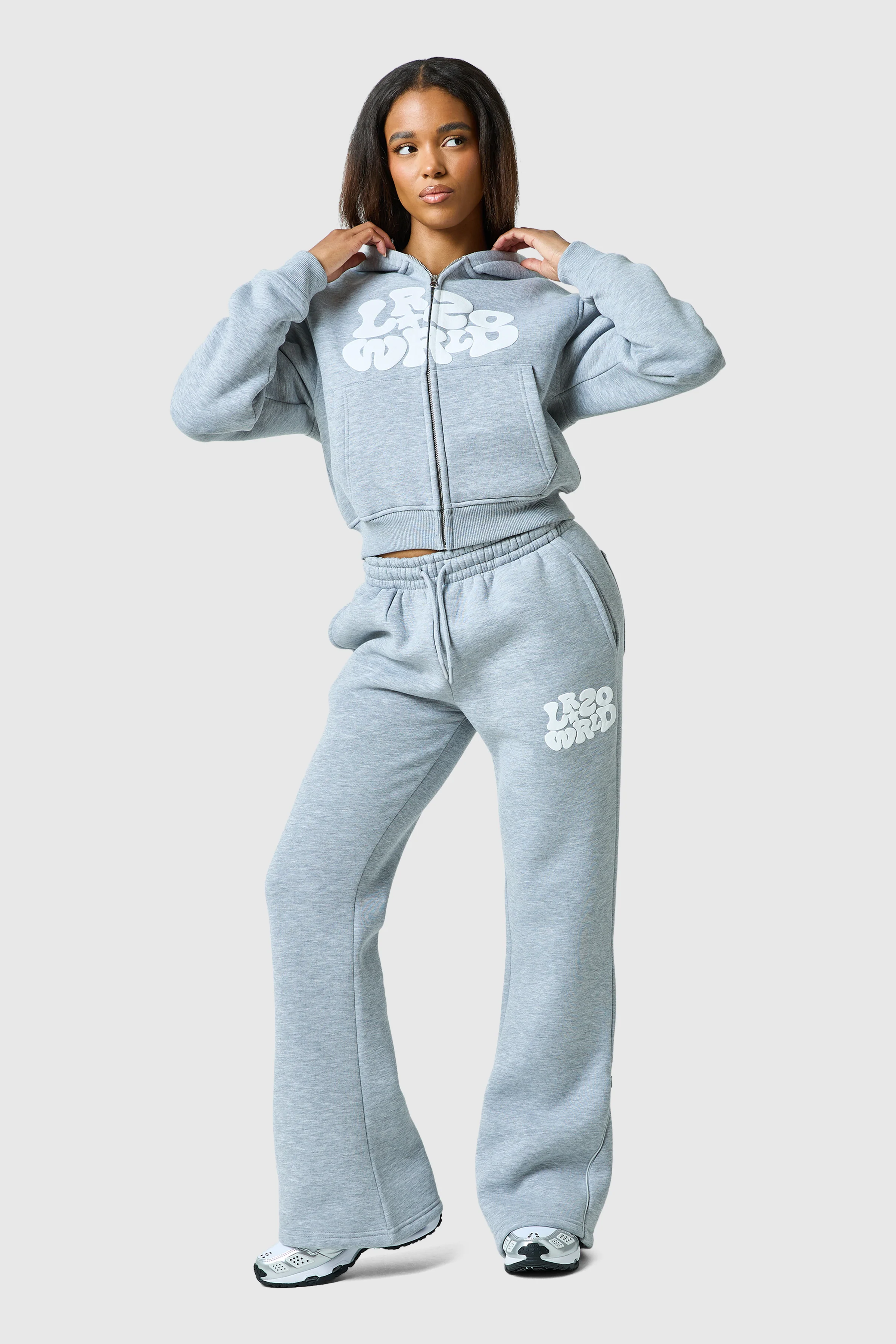 Womens Luna Hood - Grey Marl - Image 4