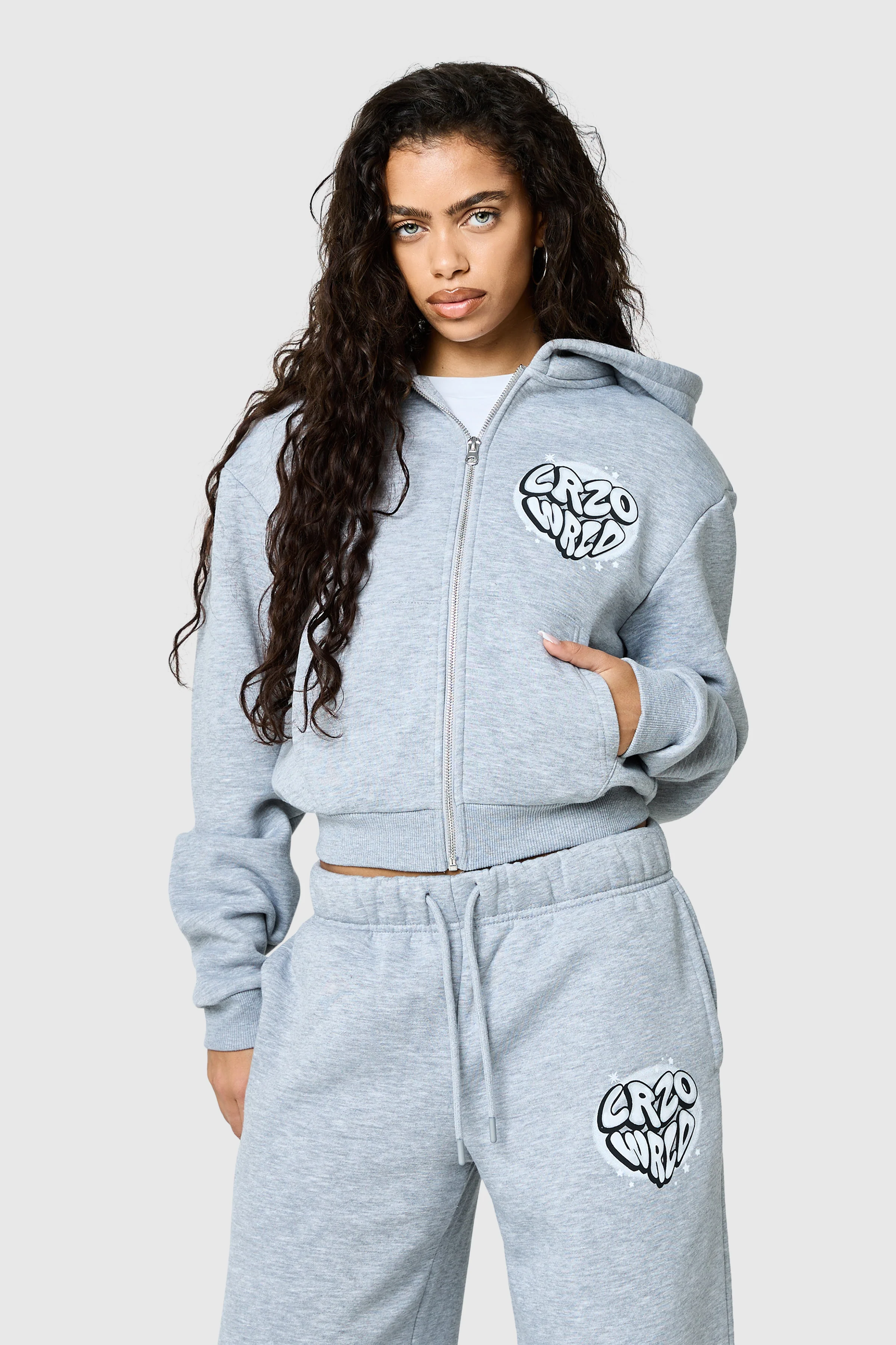 Womens Nova Tracksuit - Grey Marl - Image 4