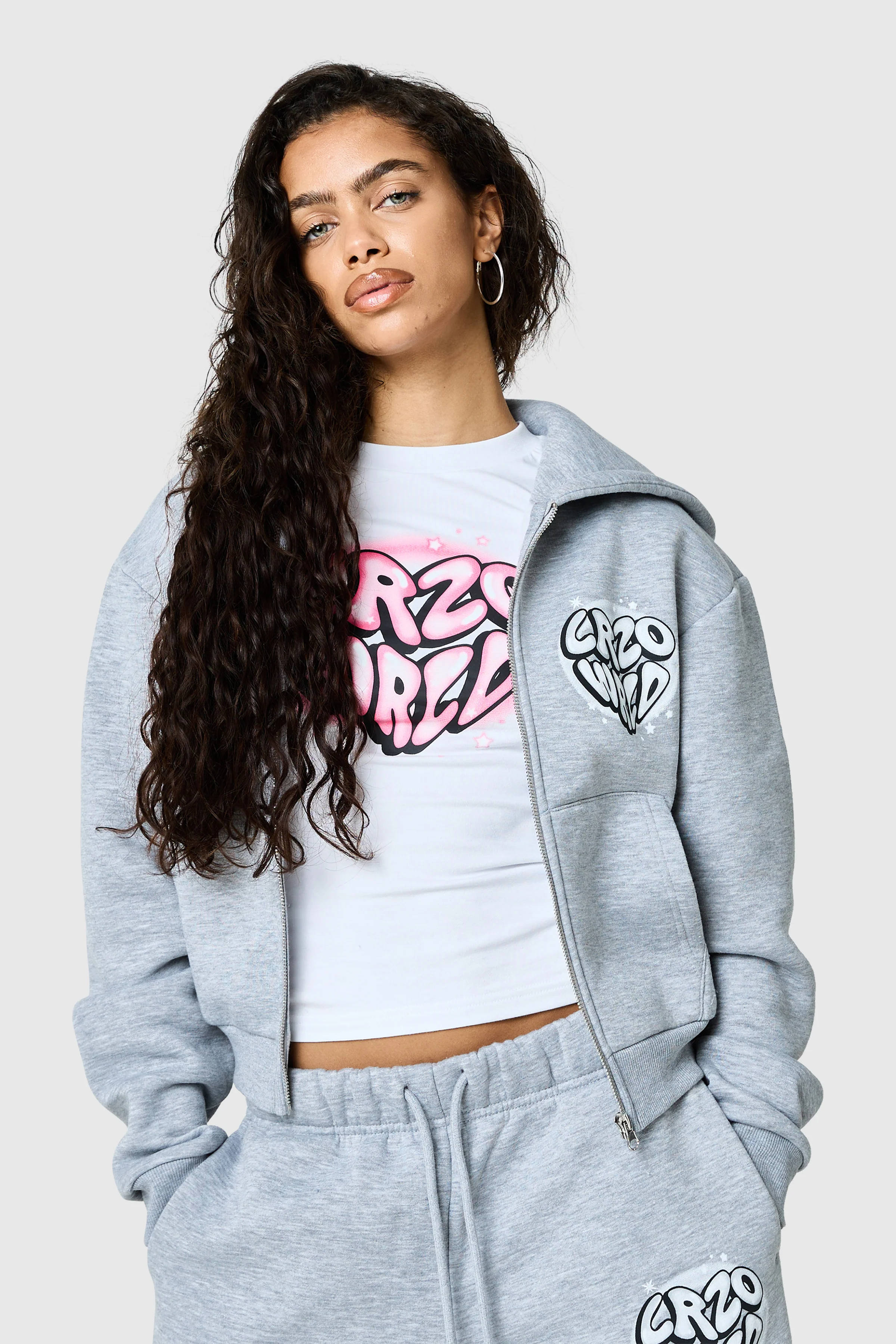 Womens Nova Tracksuit - Grey Marl - Image 8