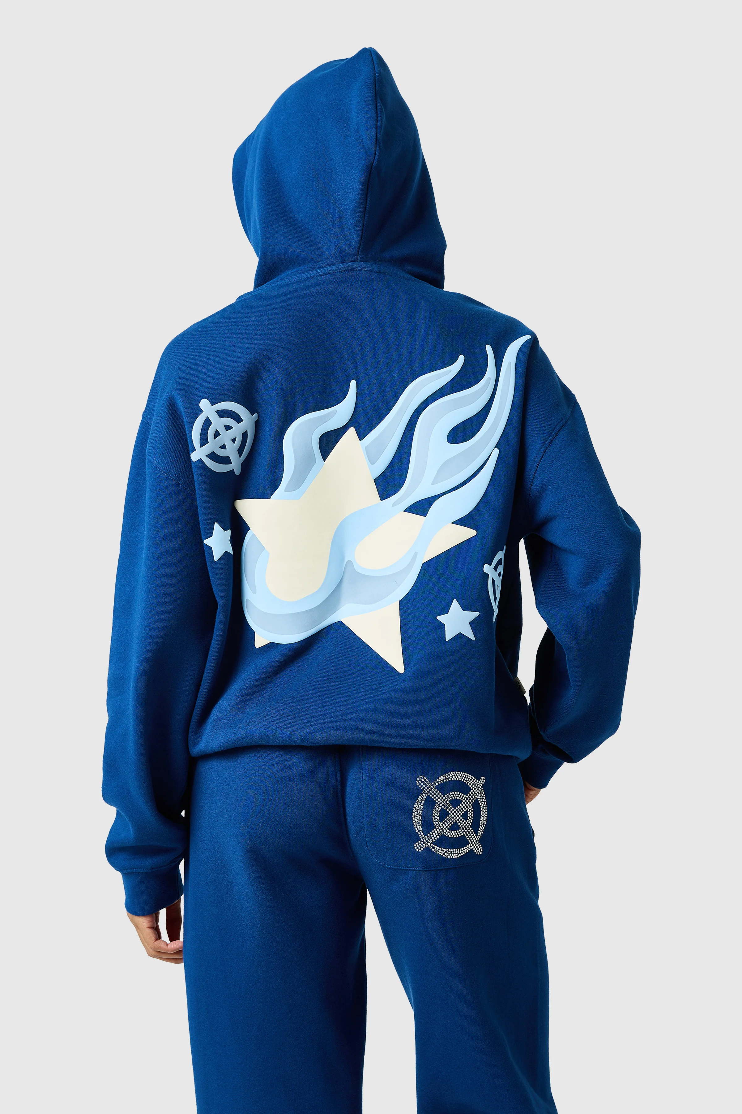 Womens Shoot For The Stars Hood - Ocean Navy - Image 6