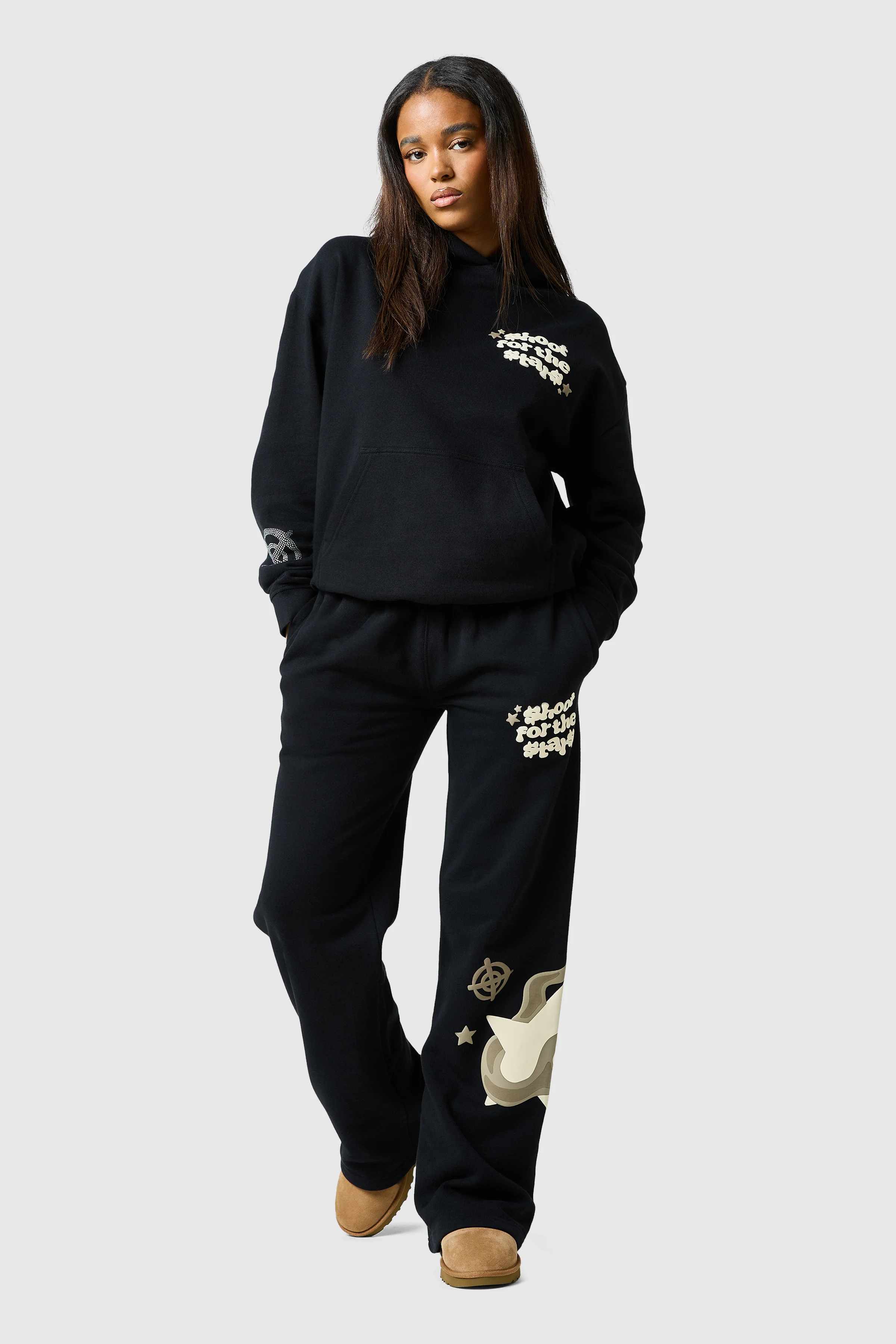 Womens Shoot For The Stars Jogger - Black - Image 3