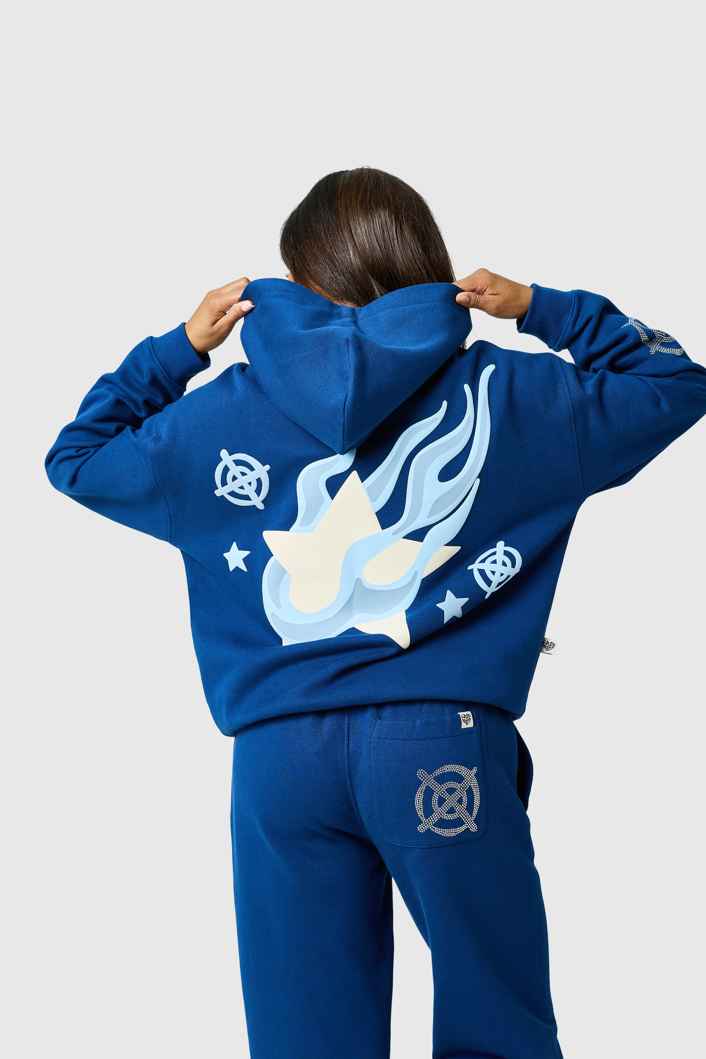 Womens Shoot For The Stars Tracksuit - Ocean Navy - Image 4