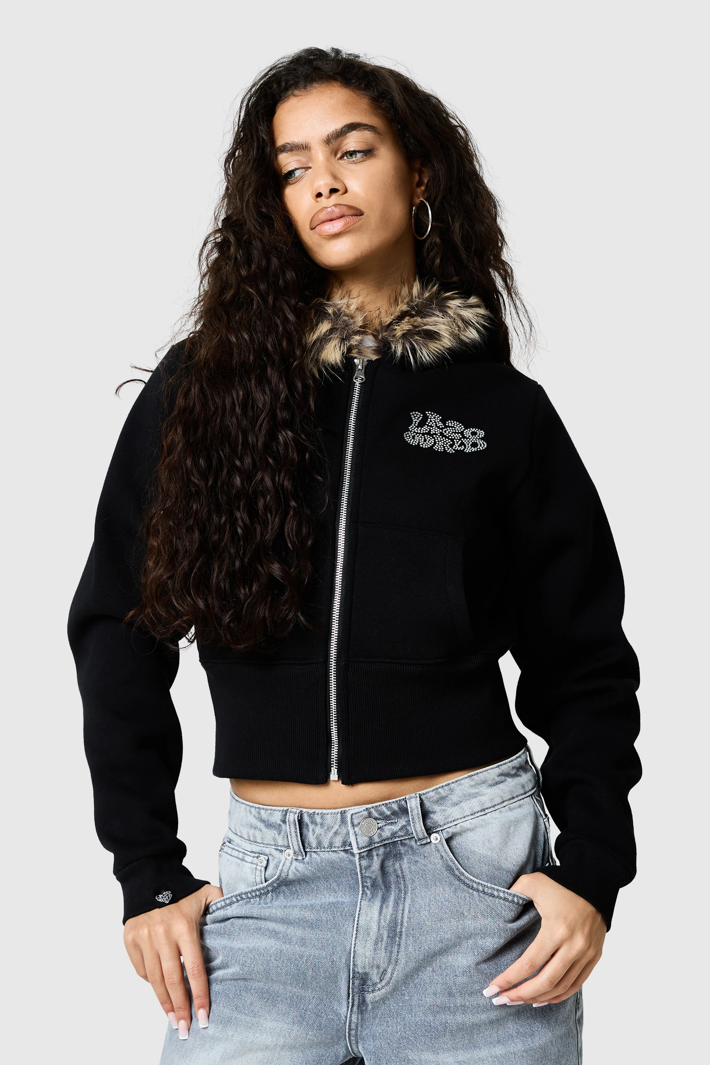 Womens Yasmin Hood - Black - Image 8