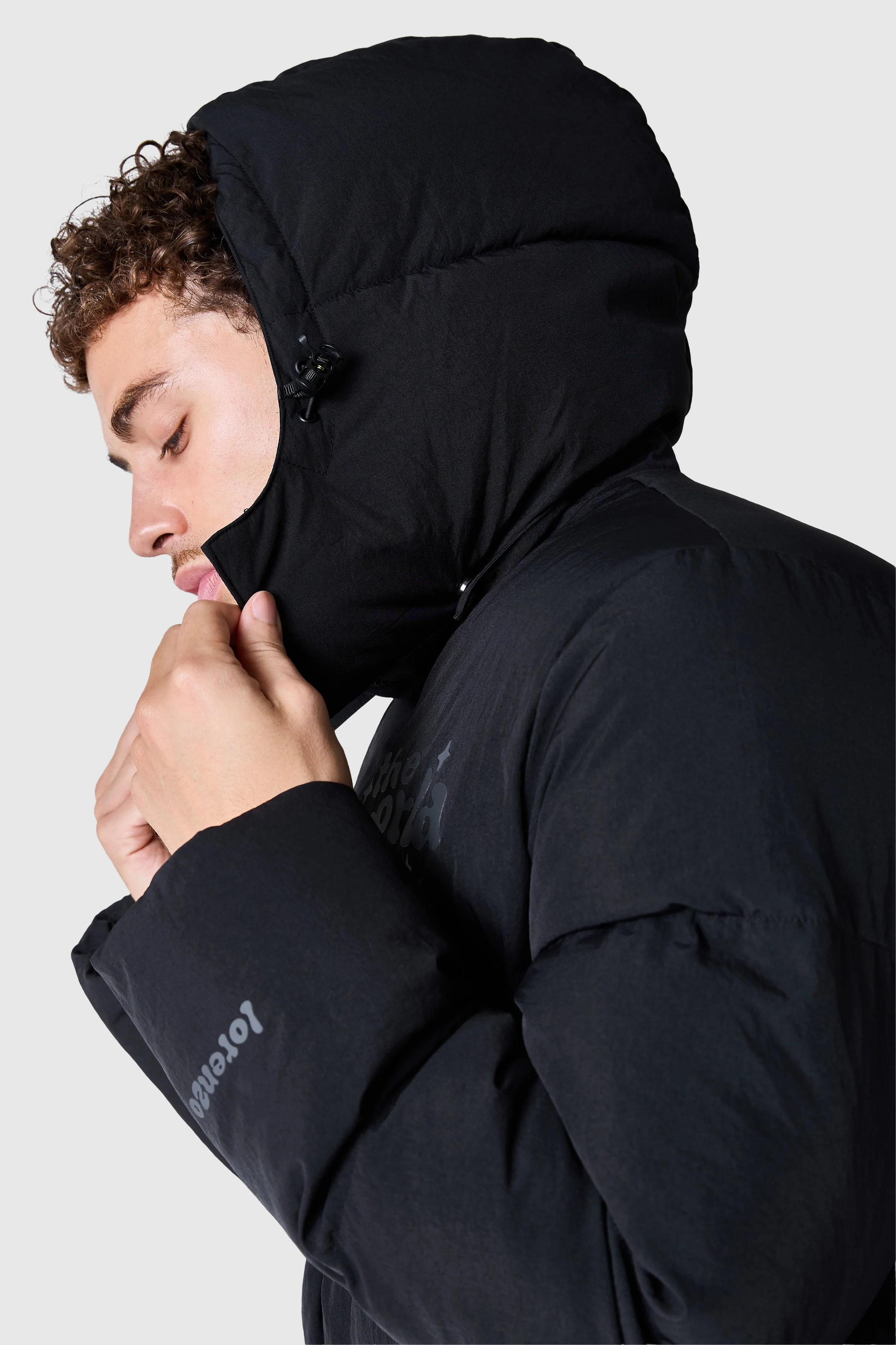 World Is Yours Puffer Jacket - Black - Image 7