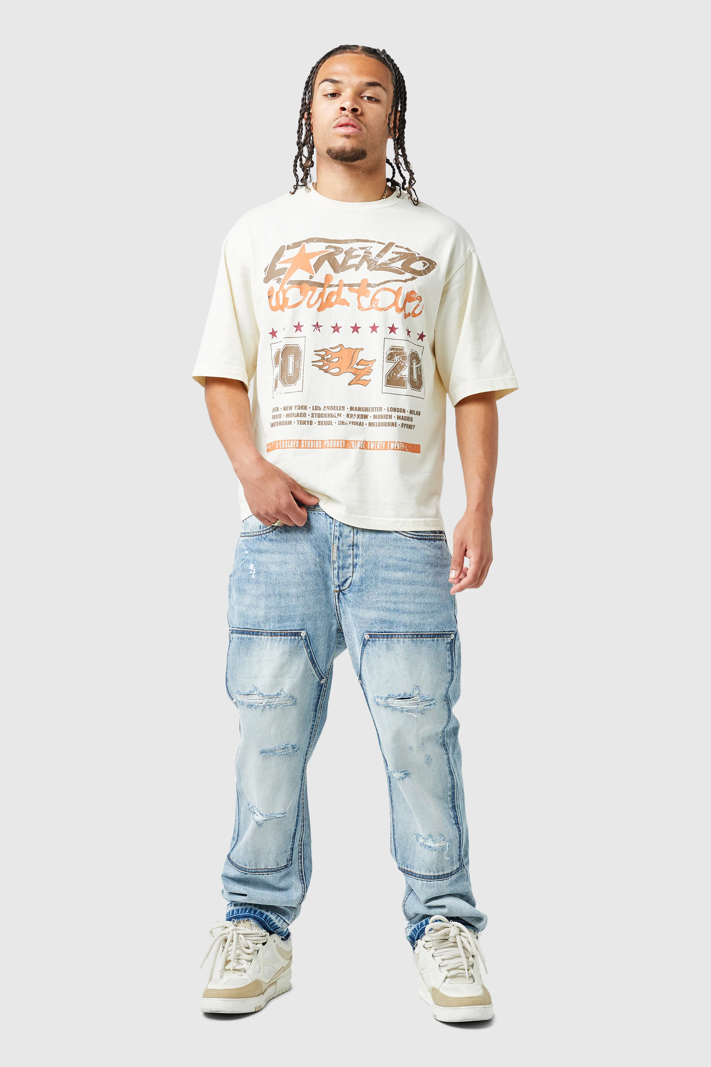 Xavier Relaxed Jean - Blue Stone Wash - Image 3