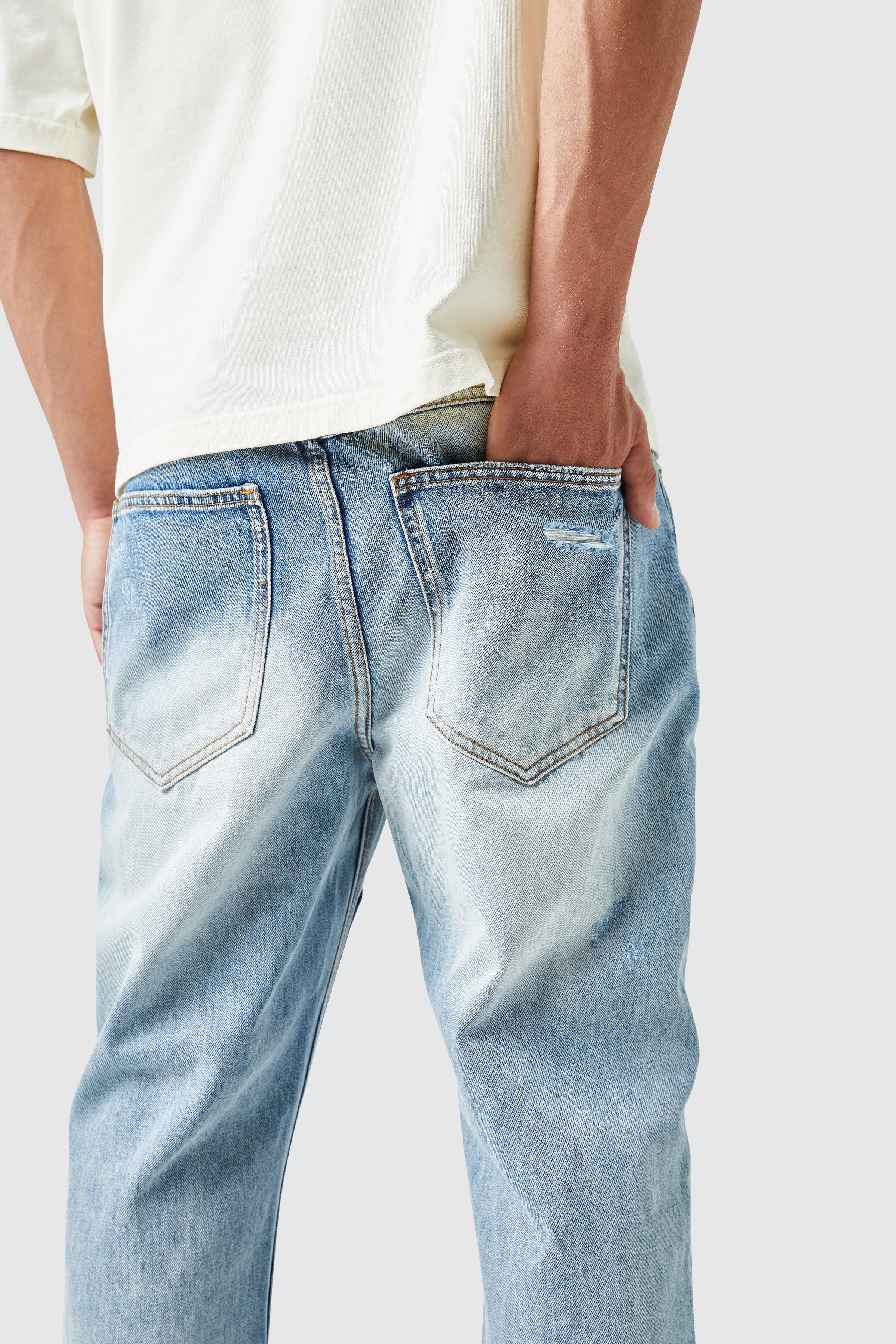 Xavier Relaxed Jean - Blue Stone Wash - Image 6